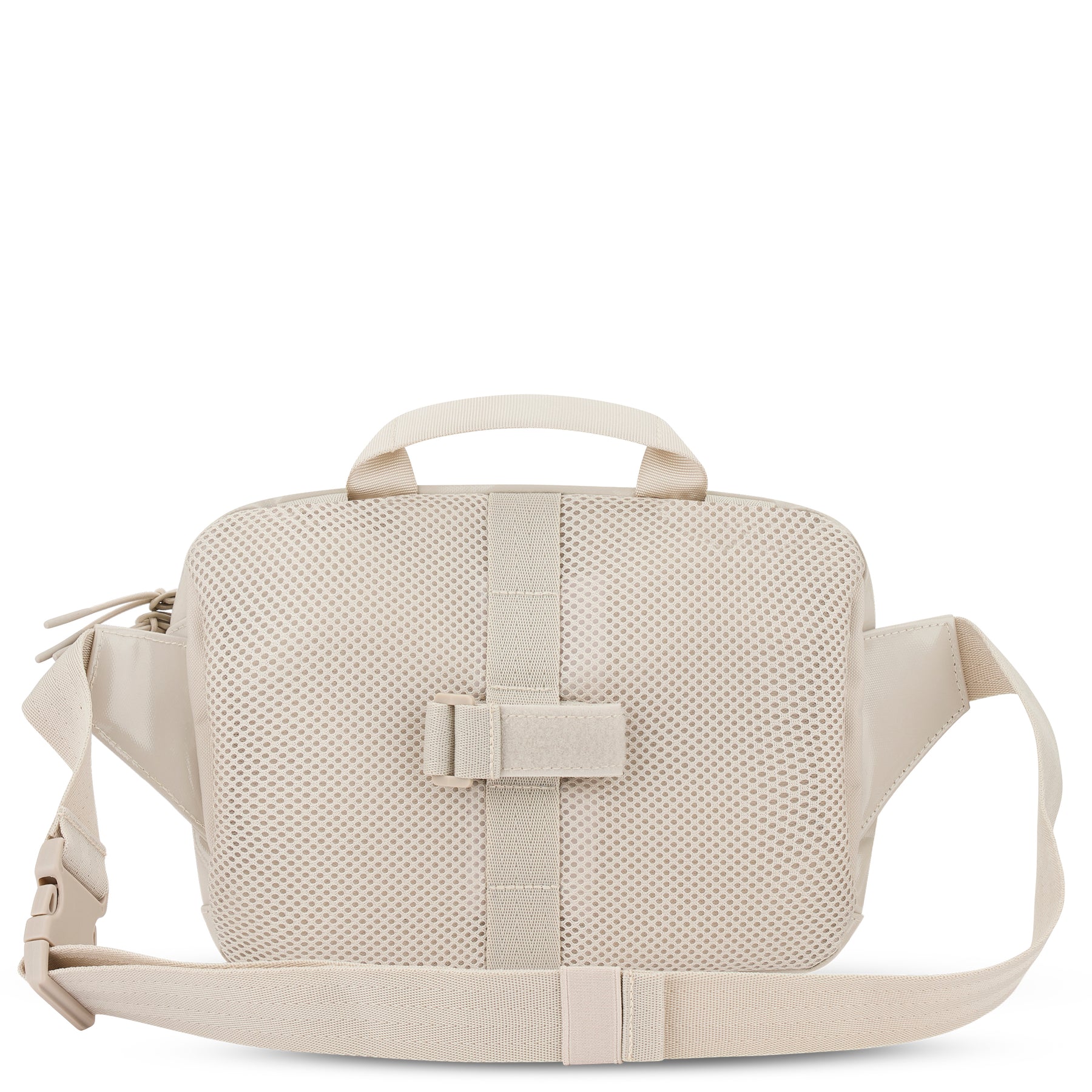 Beige Lenkertasche Fahrrad 'Nelson' mit Netzrückseite und verstellbarem Schultergurt