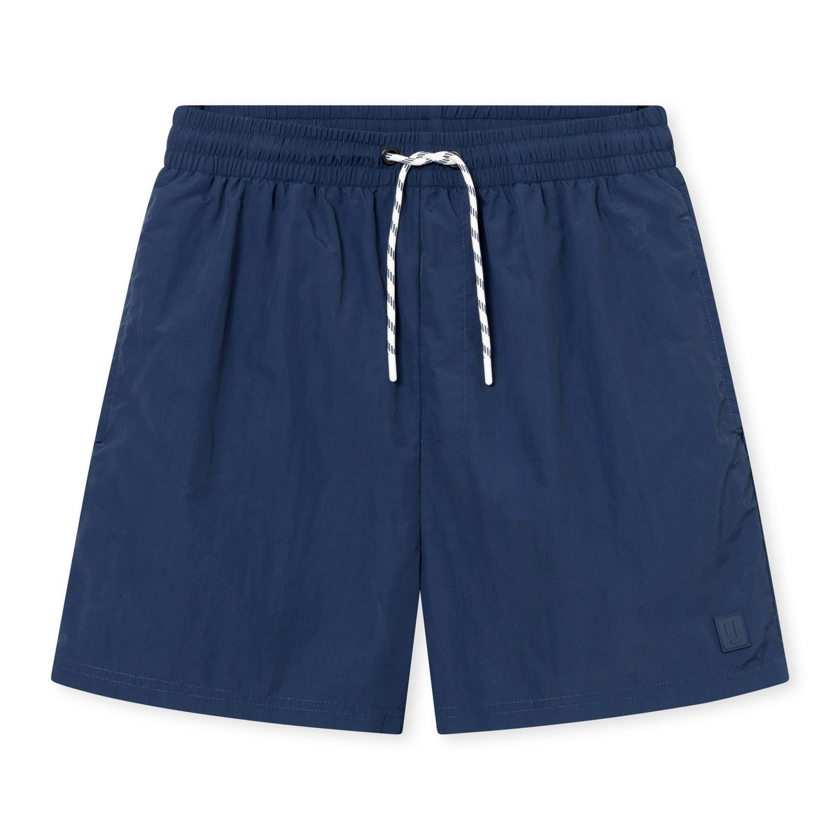 Herren-Badehose 'Jay' von Johnny Urban in Marineblau mit elastischem Bund und weißem Kordelzug