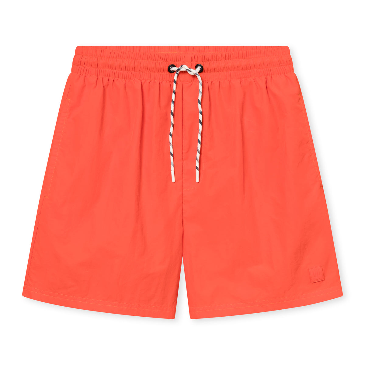 Rote Badehose 'Jay' für Herren mit elastischem Bund und weiß-schwarzem Kordelzug