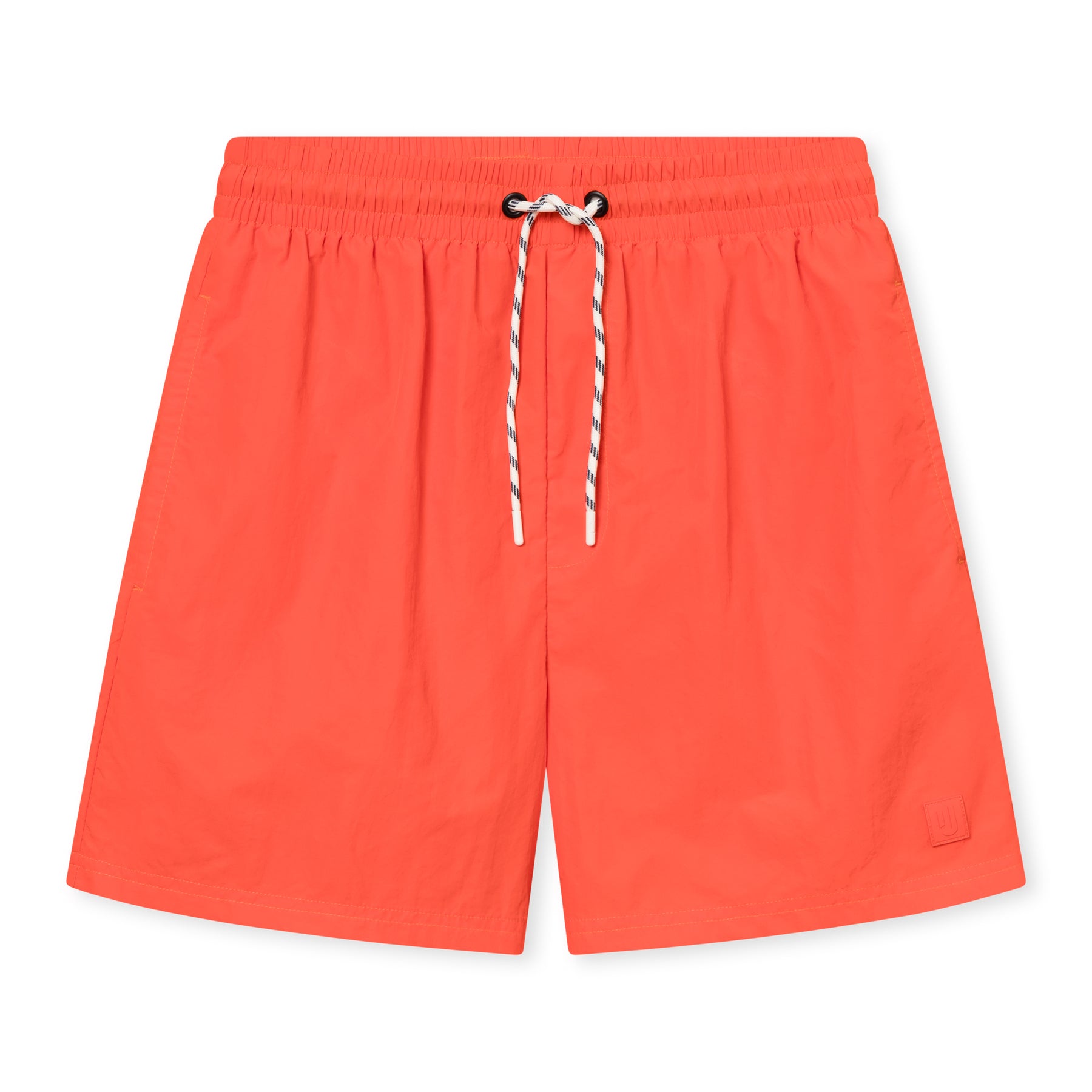 Rote Badehose 'Jay' für Herren mit elastischem Bund und weiß-schwarzem Kordelzug