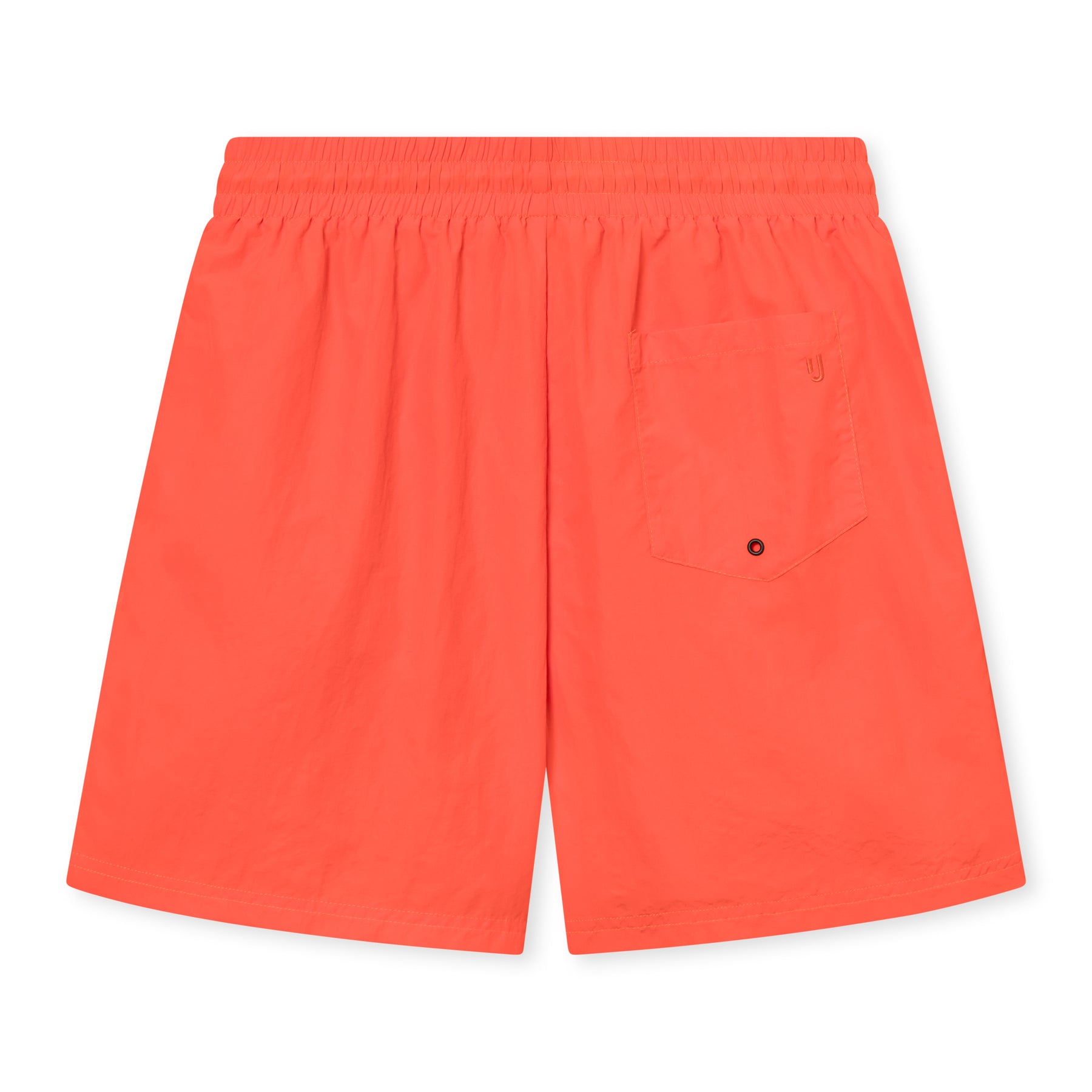 Rote Badehose 'Jay' mit elastischem Bund und rechteckiger Gesäßtasche mit Öse