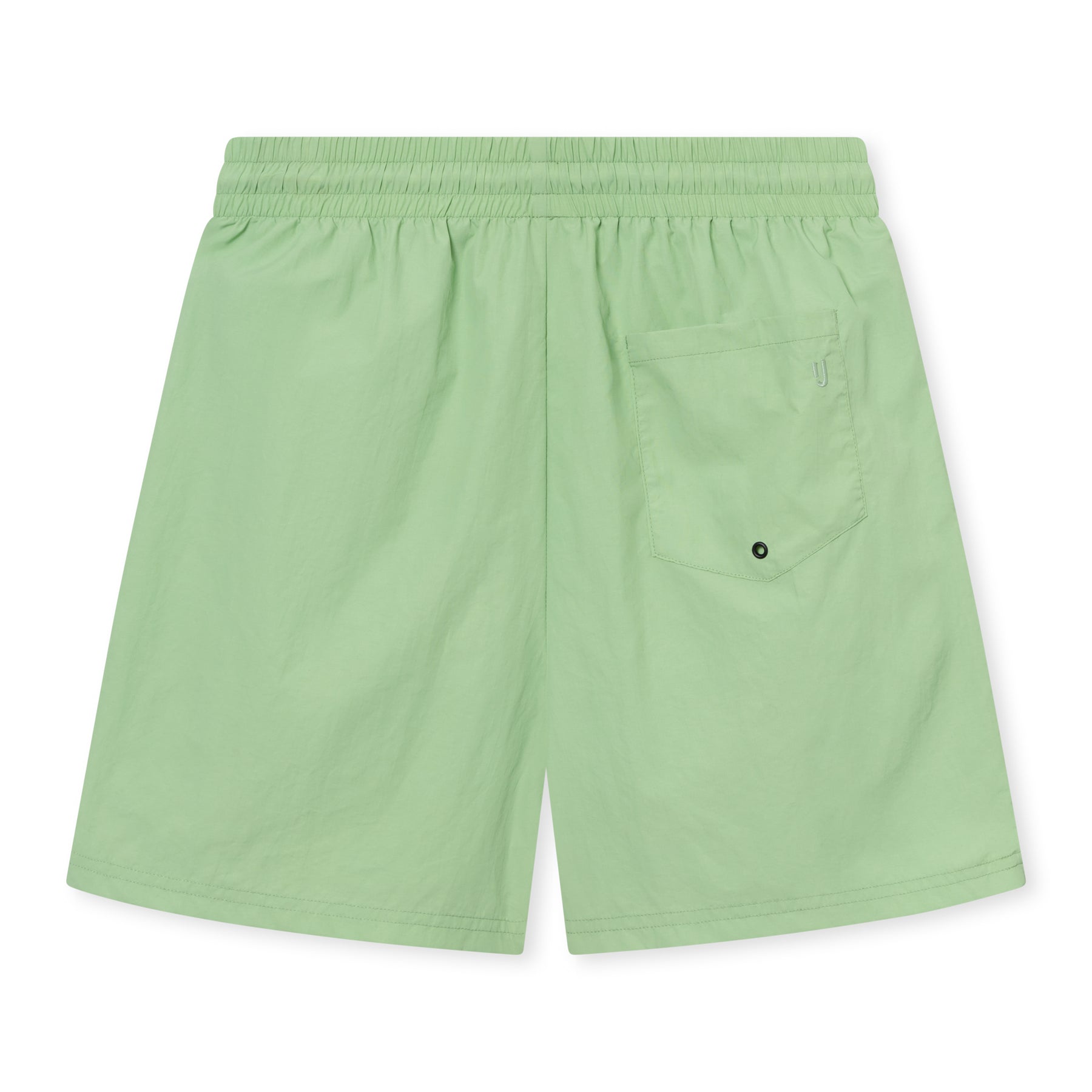 Badehose 'Jay' in Salbeigrün mit elastischem Bund und einer Gesäßtasche mit Ablauföse