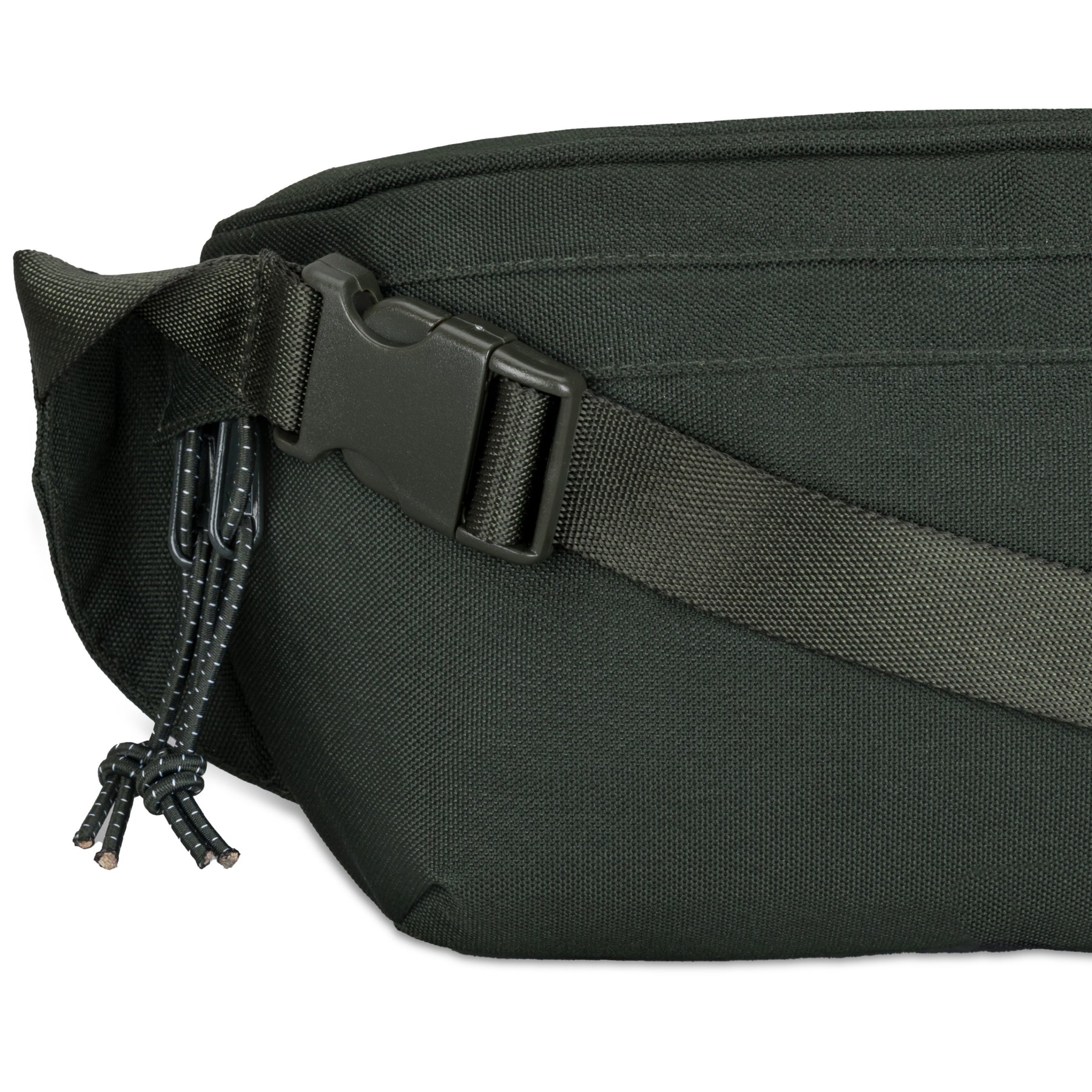 Grüne Johnny Urban Bauchtasche 'Tom' aus robustem Material mit Kunststoff-Schnallenverschluss und reflektierenden Kordeln