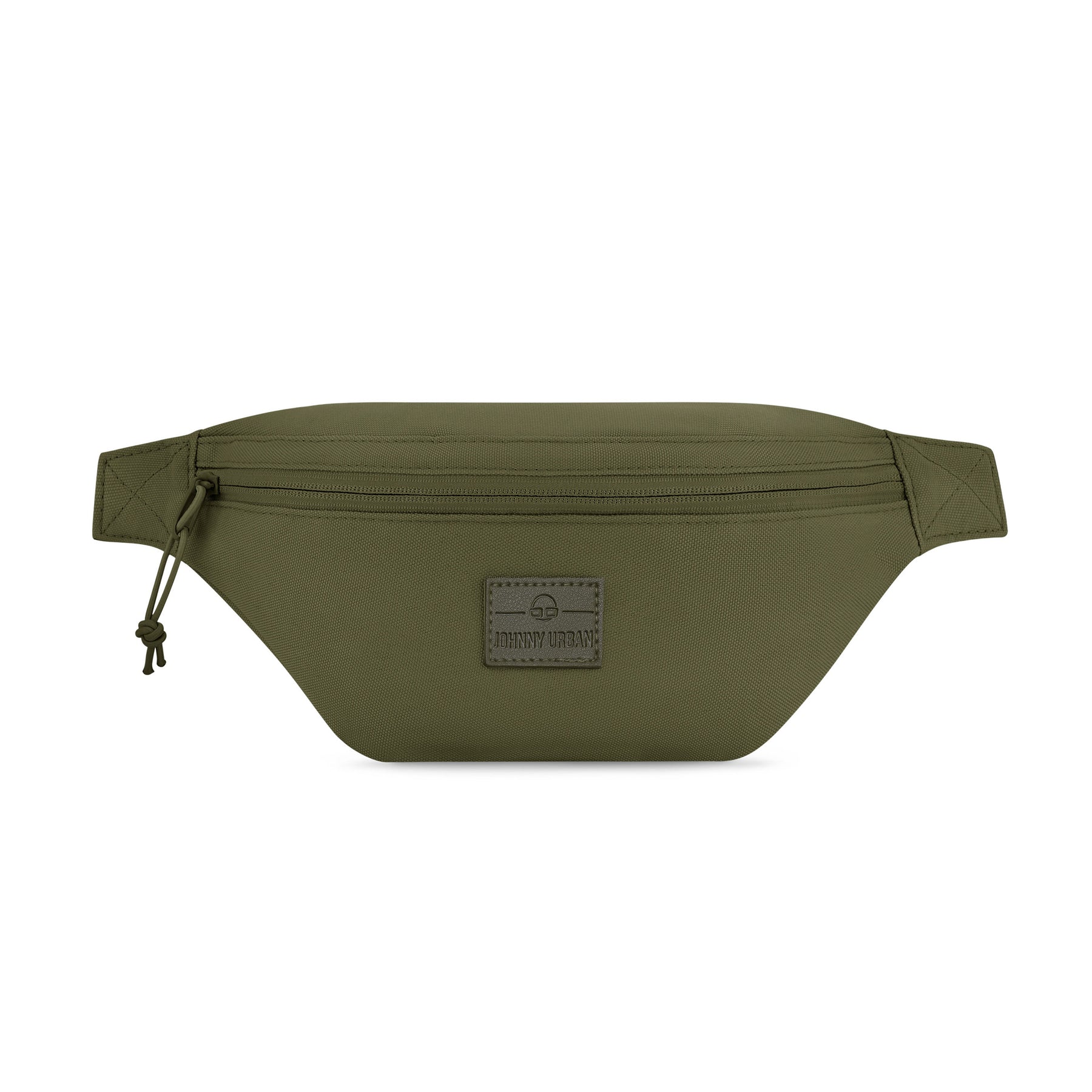 Johnny Urban Bauchtasche 'Erik Small' in Olivgrün mit Reißverschluss und Lederlogo