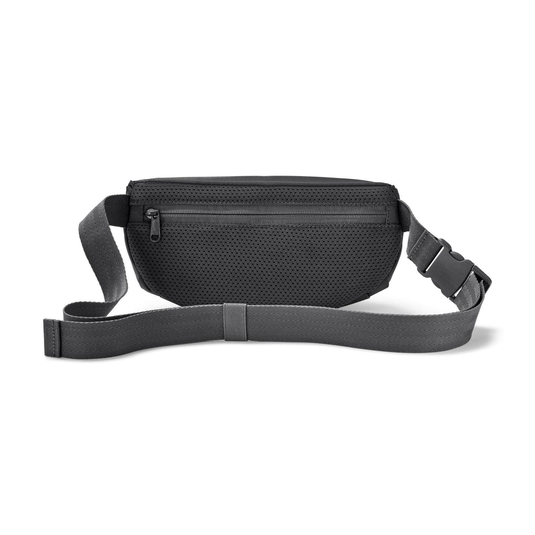 Schwarze Johnny Urban Bauchtasche 'Devin' aus atmungsaktivem Material mit Reißverschluss vorne und verstellbarem Gurt