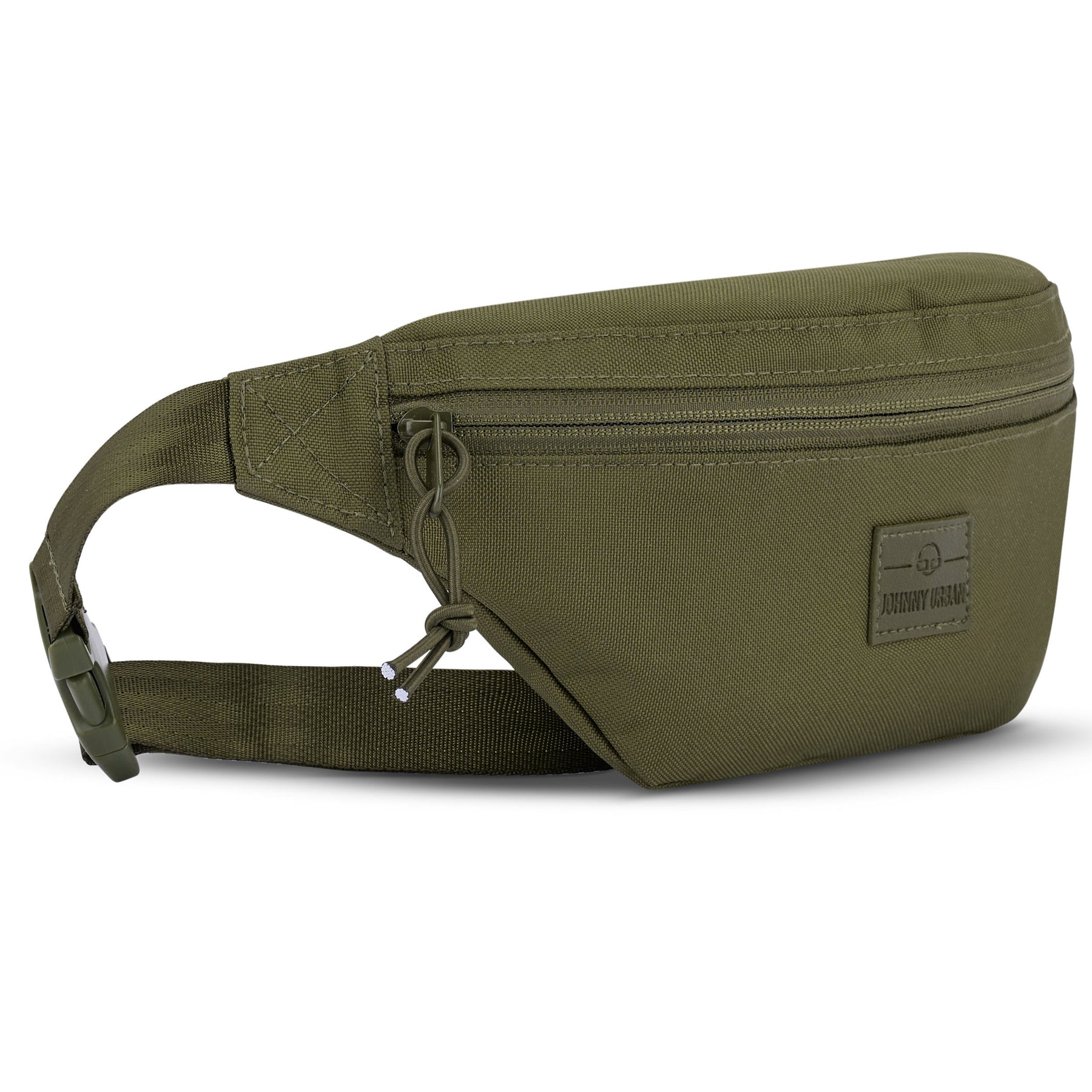 Olivefarbene Bauchtasche 'Erik Small' von Johnny Urban mit Reißverschluss und verstellbarem Gurt