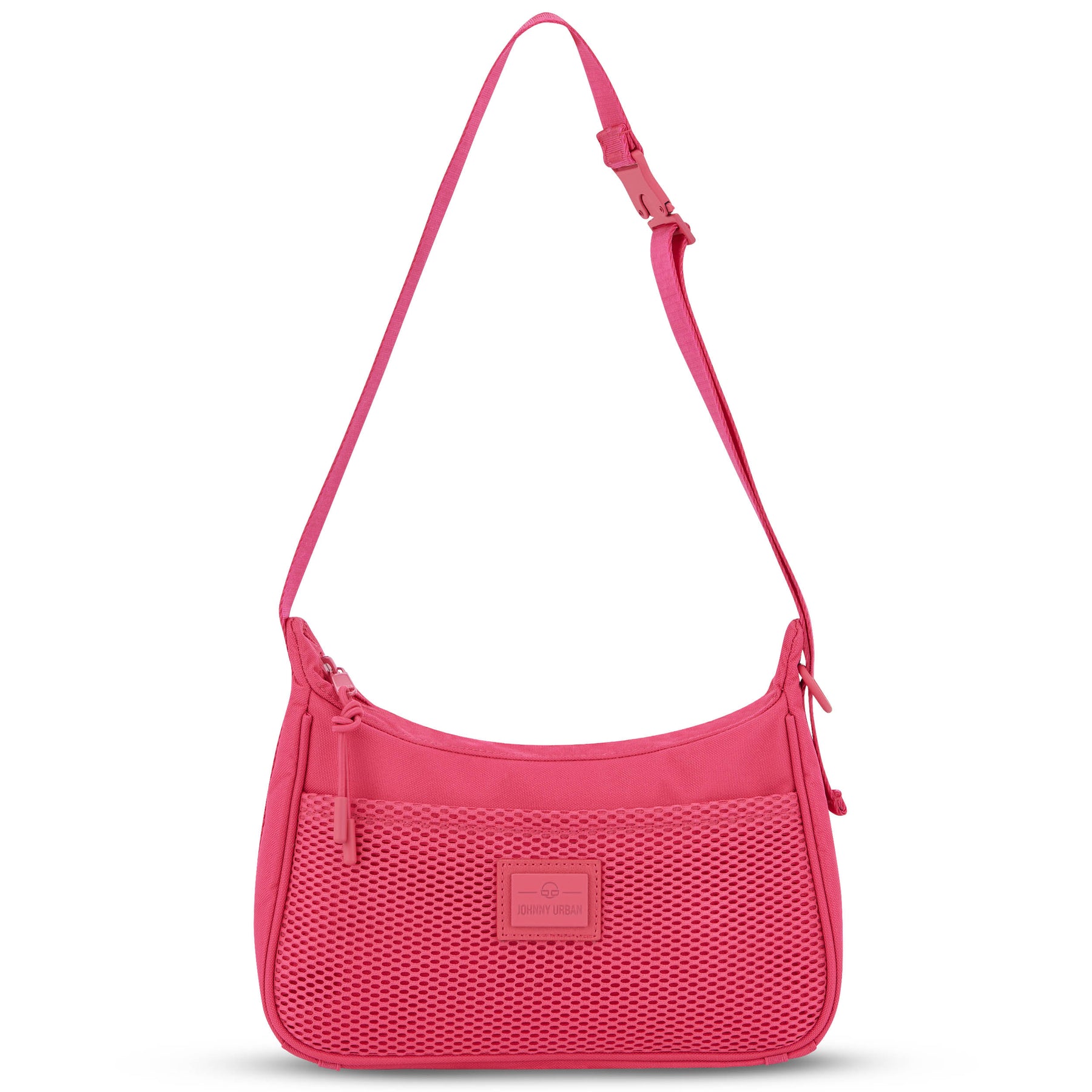 Handtasche 'Maddy' von Johnny Urban in Pink mit Netzfront und verstellbarem Schultergurt