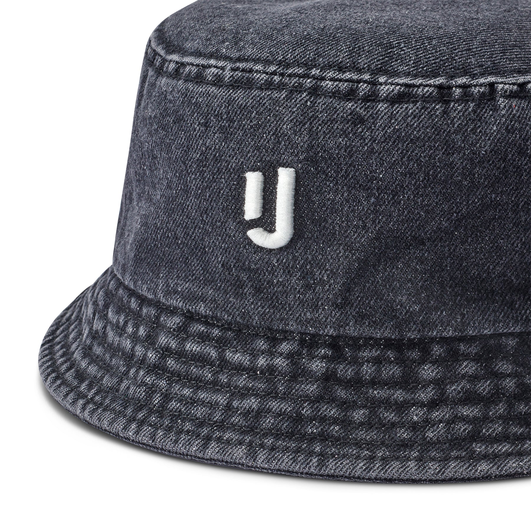 Denim Bucket Hat 'Bob' mit weißem 'J'-Logo-Stickereien