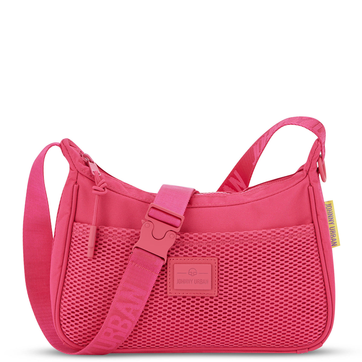 Johnny Urban Handtasche 'Maddy' in Pink mit Netzfronttasche und verstellbarem Schulterriemen