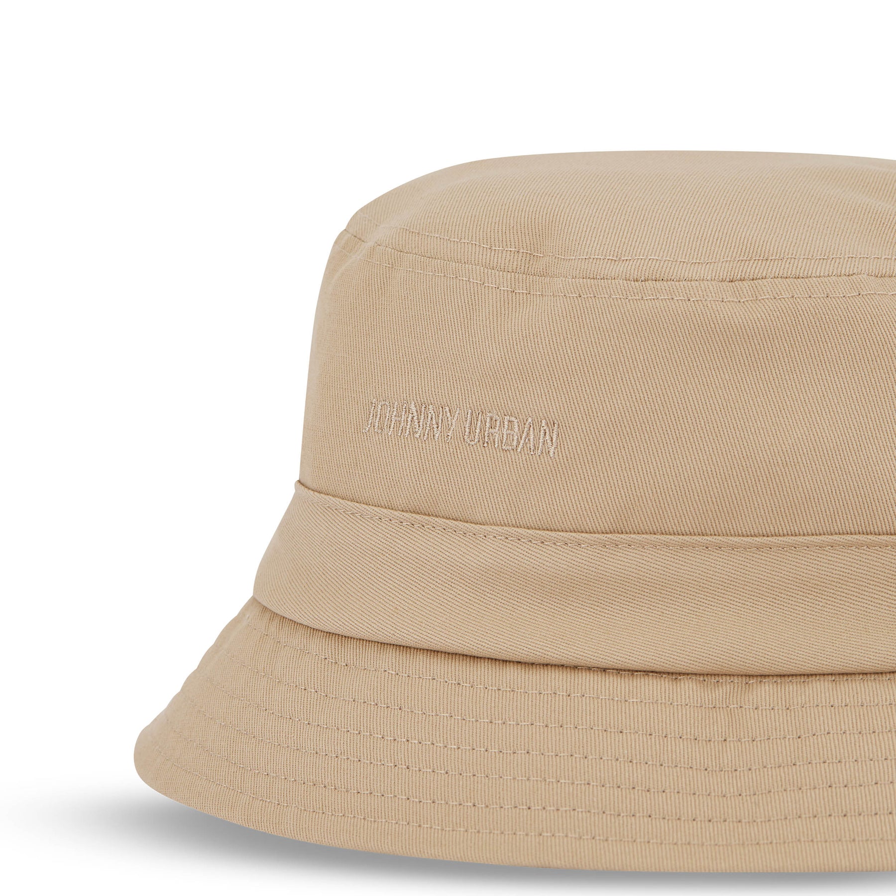 Beiger Bucket Hat 'Gill' von Johnny Urban mit Ton-in-Ton-Logo-Stickerei