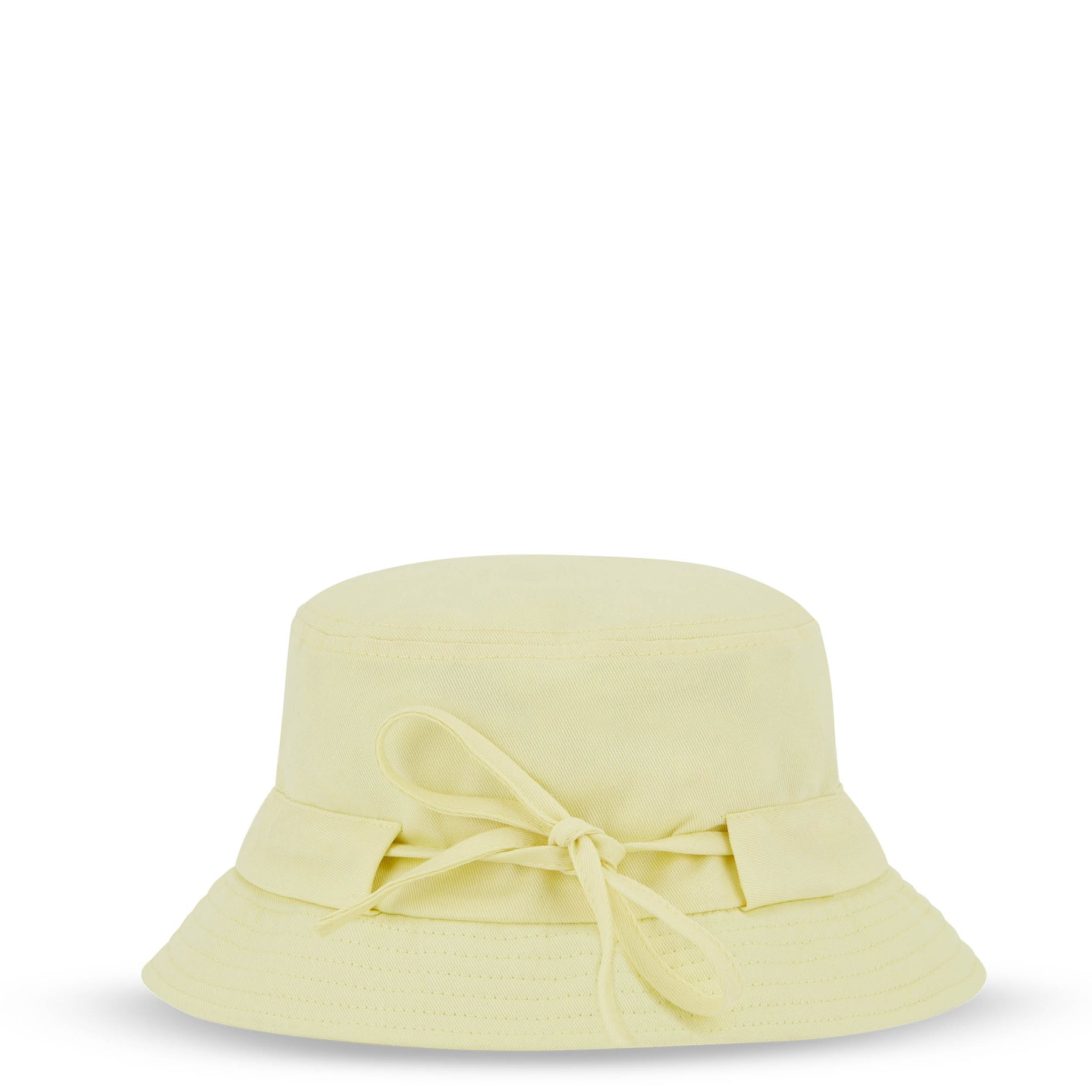 Gelber Bucket Hat 'Gill' mit Schleife und festem Schirm von Johnny Urban