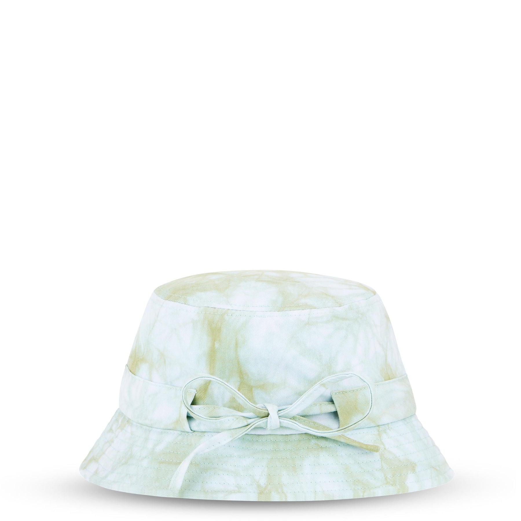 Johnny Urban Bucket Hat ‚Gill‘ in blassgrüner Batikmusterung mit Schleife