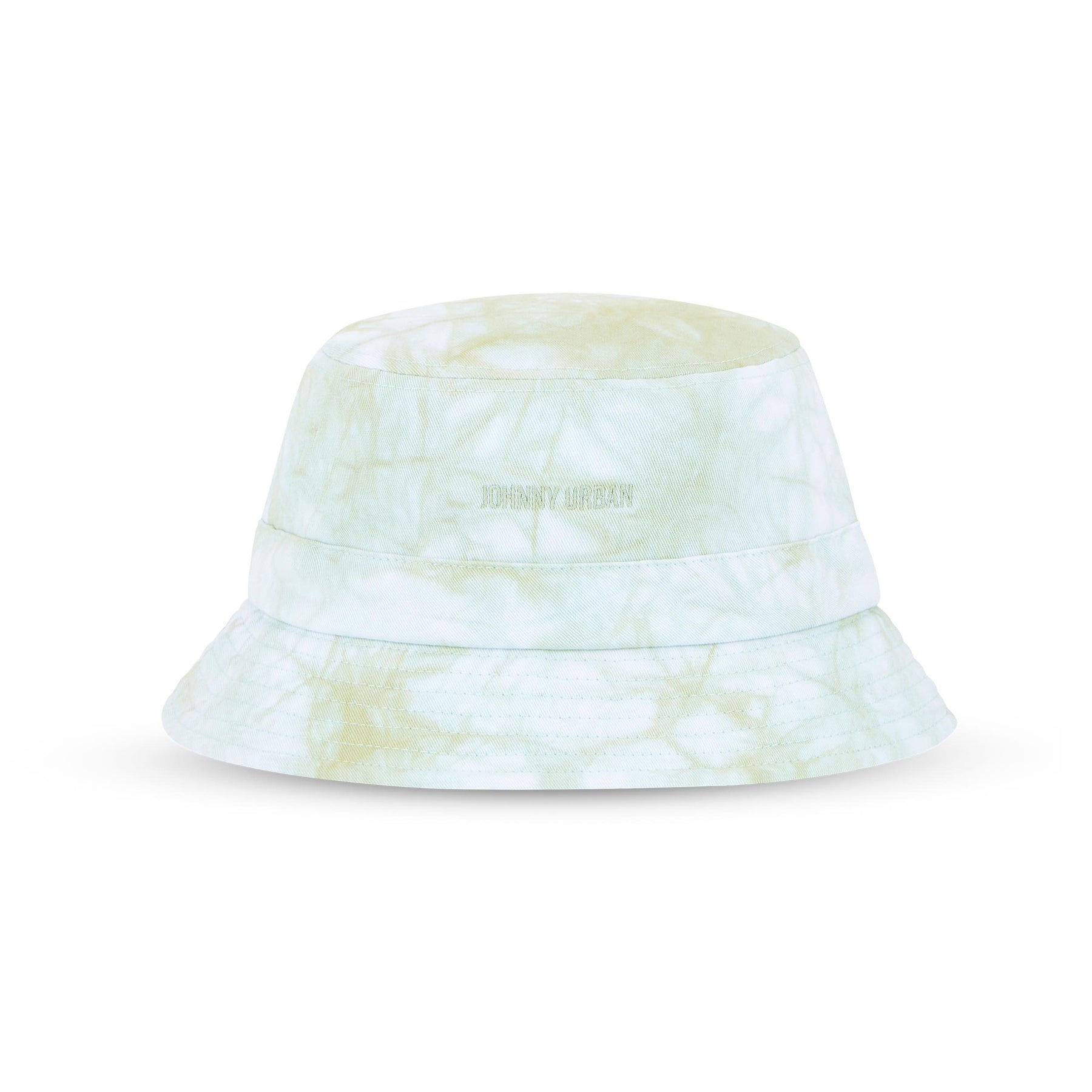 Johnny Urban Bucket Hat 'Gill' mit hellgrünem Batikmuster und weitem Rand