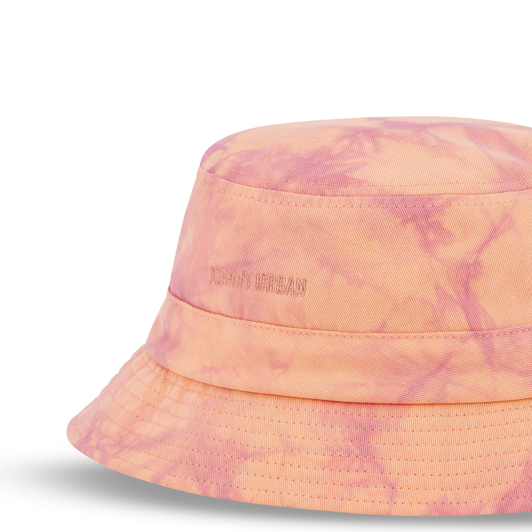 Bucket Hat 'Gill' von Johnny Urban in rosa-orange mit modernem Batik-Muster