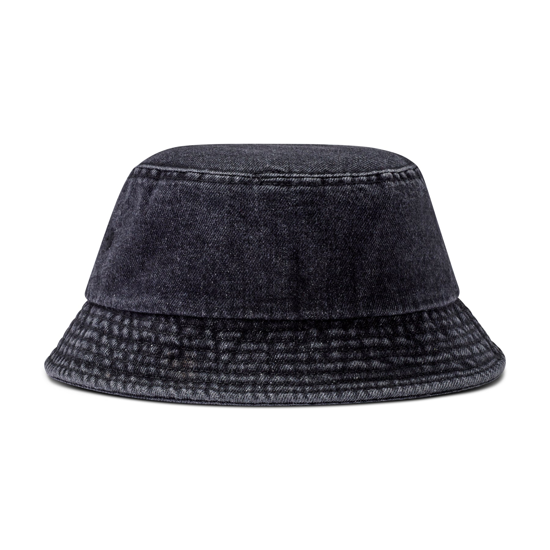 Bucket Hat 'Bob' aus dunklem Denim mit gestepptem Rand