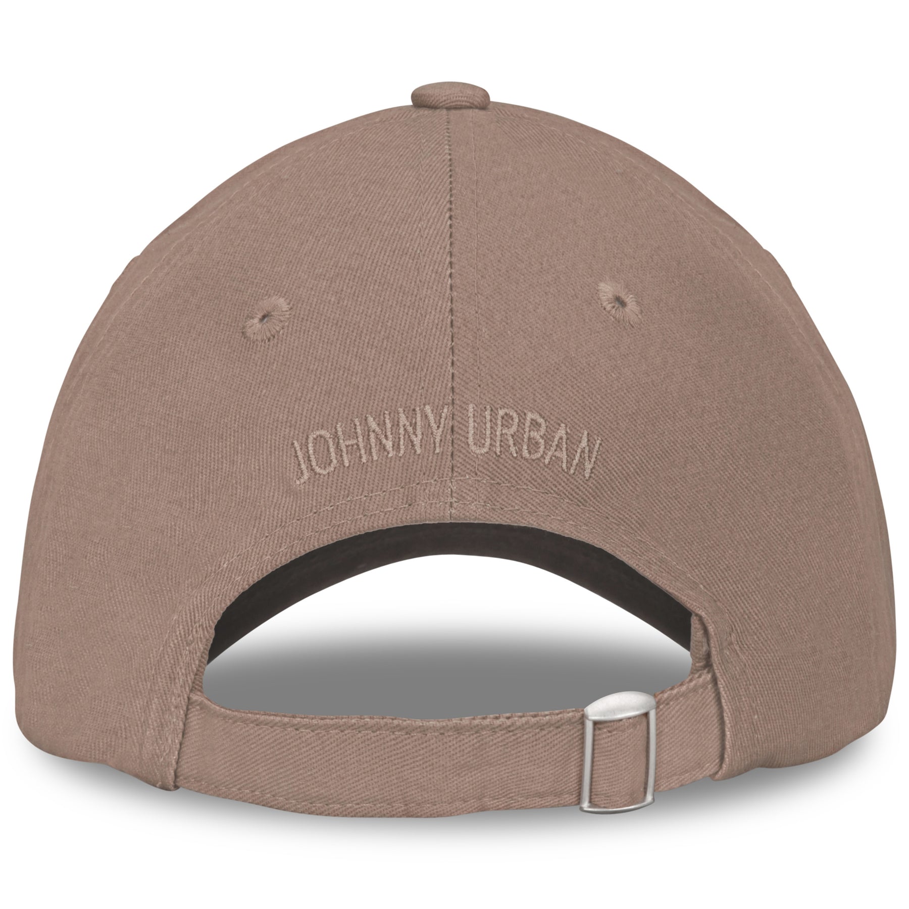 Braune Canvas-Cap ‚Jen‘ von Johnny Urban mit verstellbarem Riemen und gesticktem Logo auf der Rückseite
