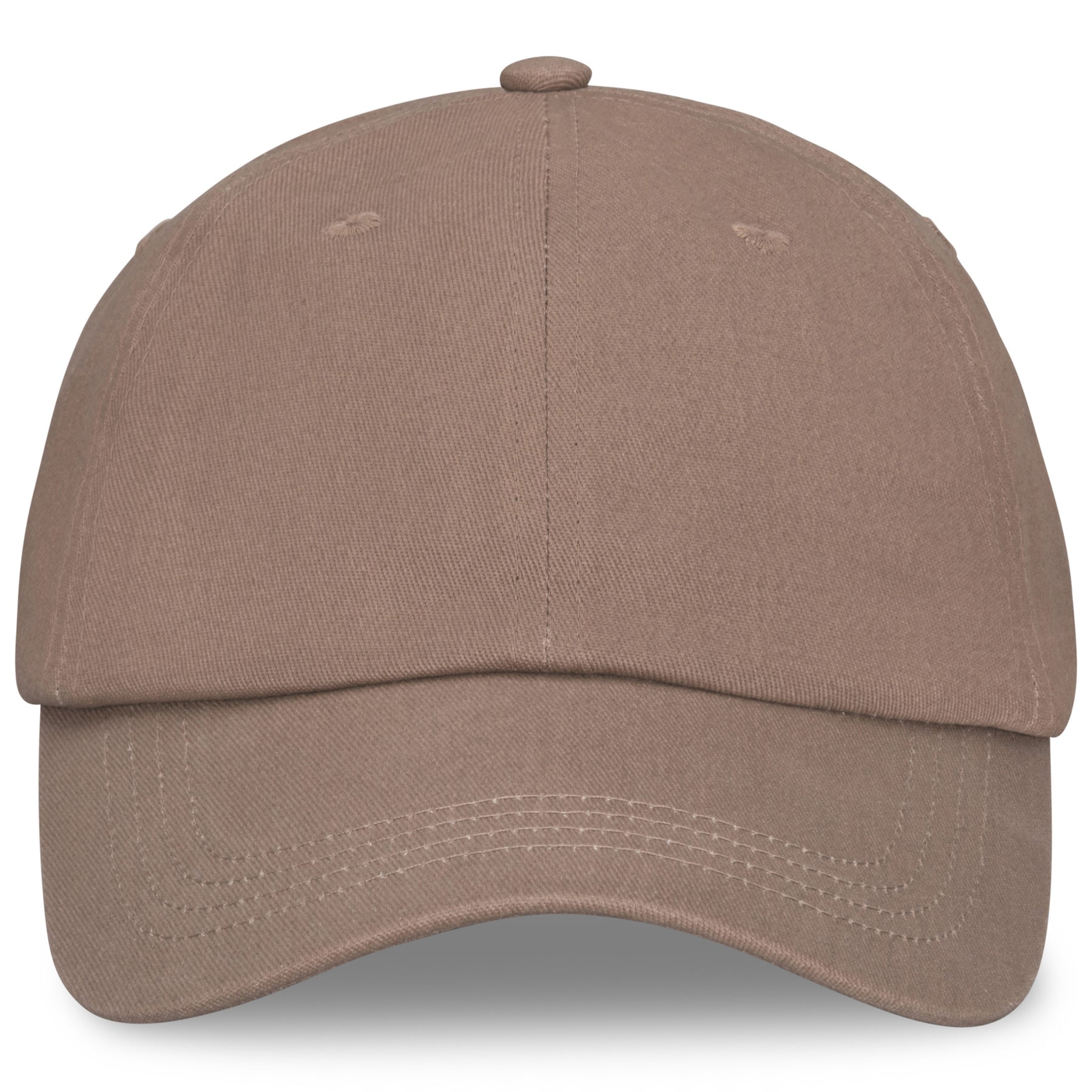 Braune Canvas-Cap 'Jen' mit gebogenem Schirm