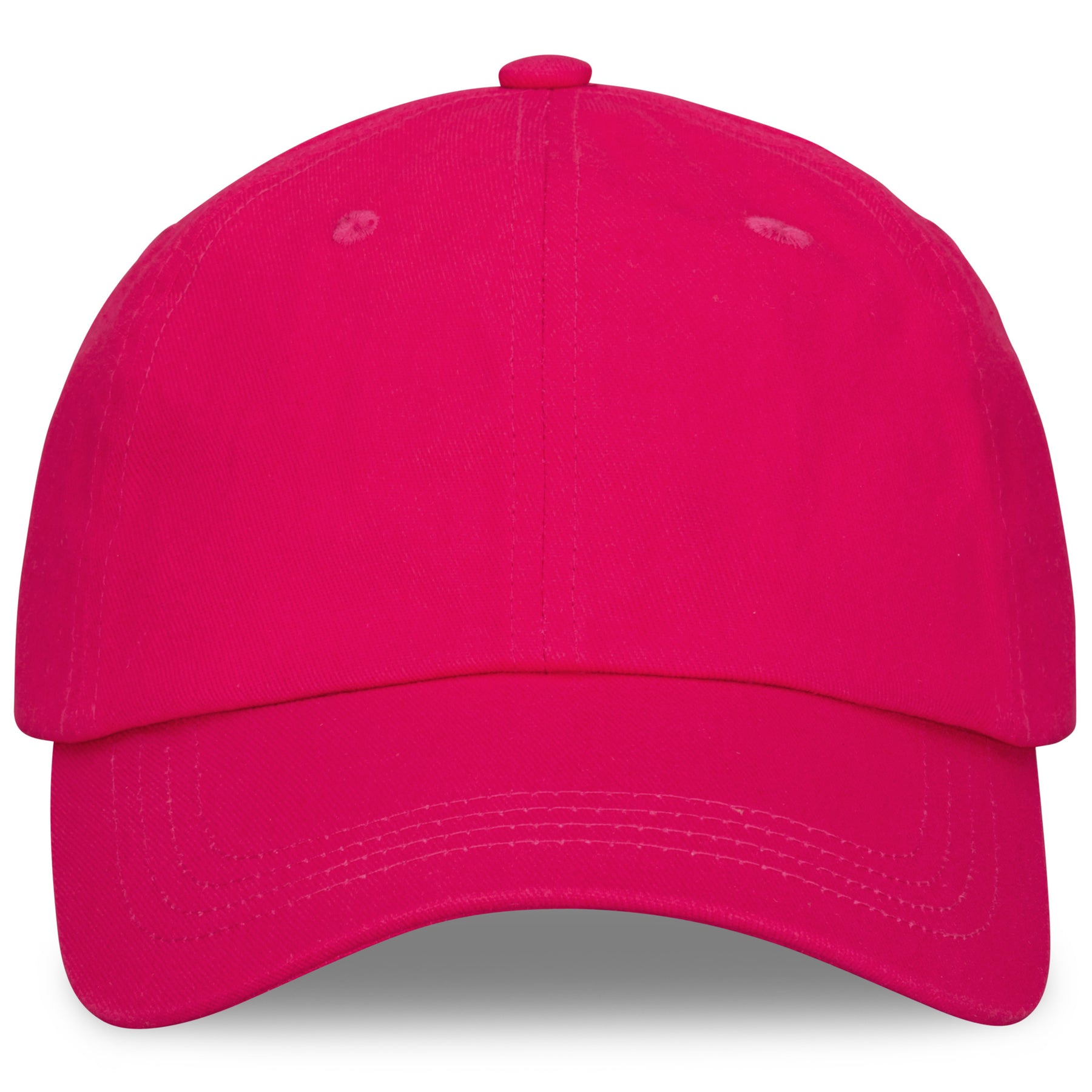 Pinkfarbene Baseball-Cap 'Jen' aus Canvas mit geschwungenem Schirm