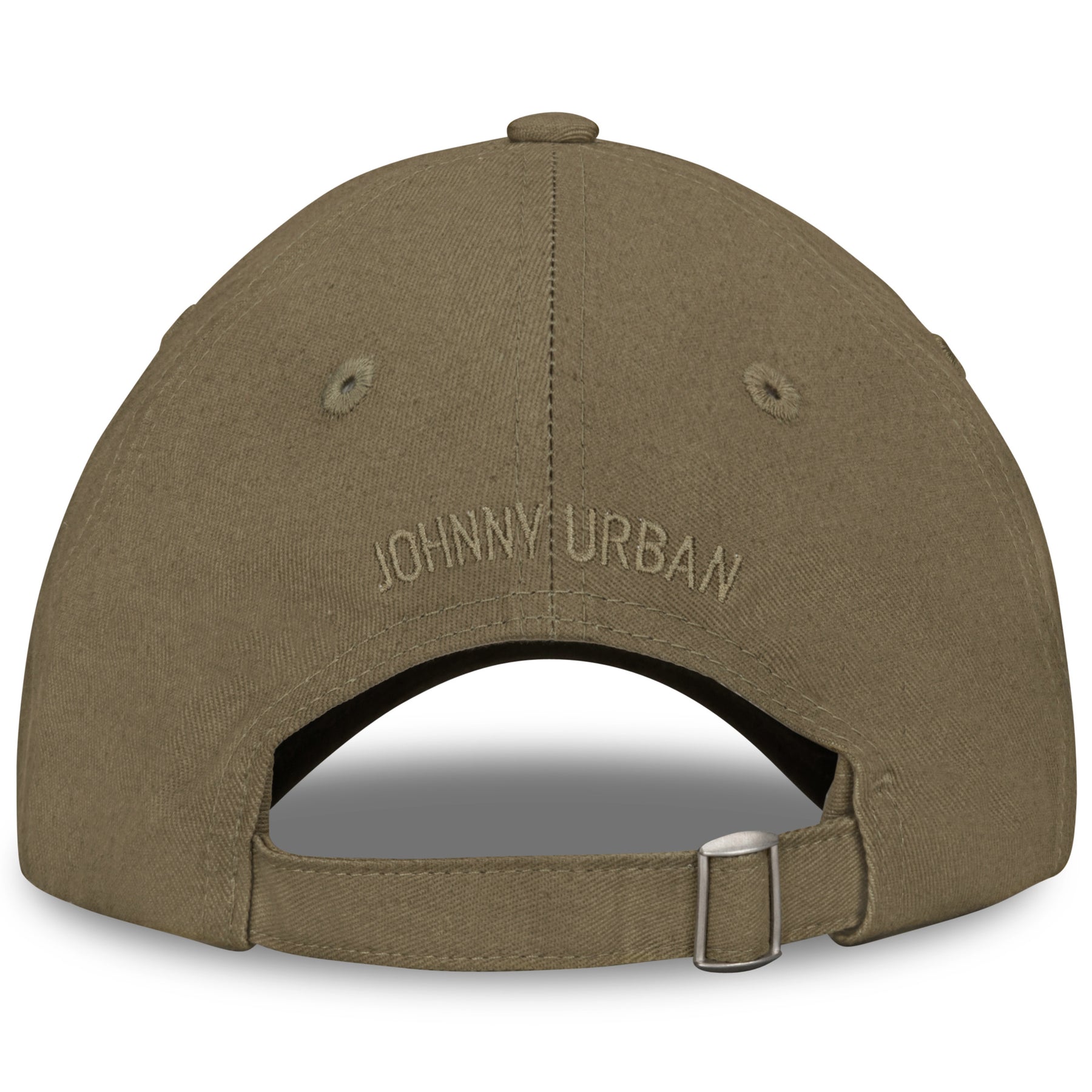 Olivefarbene Herren-Cap 'Jen' von Johnny Urban mit verstellbarem Riemen und Stickerei am Rücken