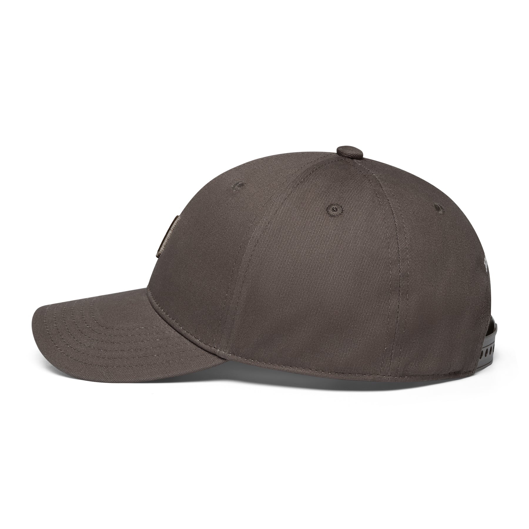 Olivegraue Snapback-Cap 'Jason' mit verstellbarem Verschluss und runder Krone