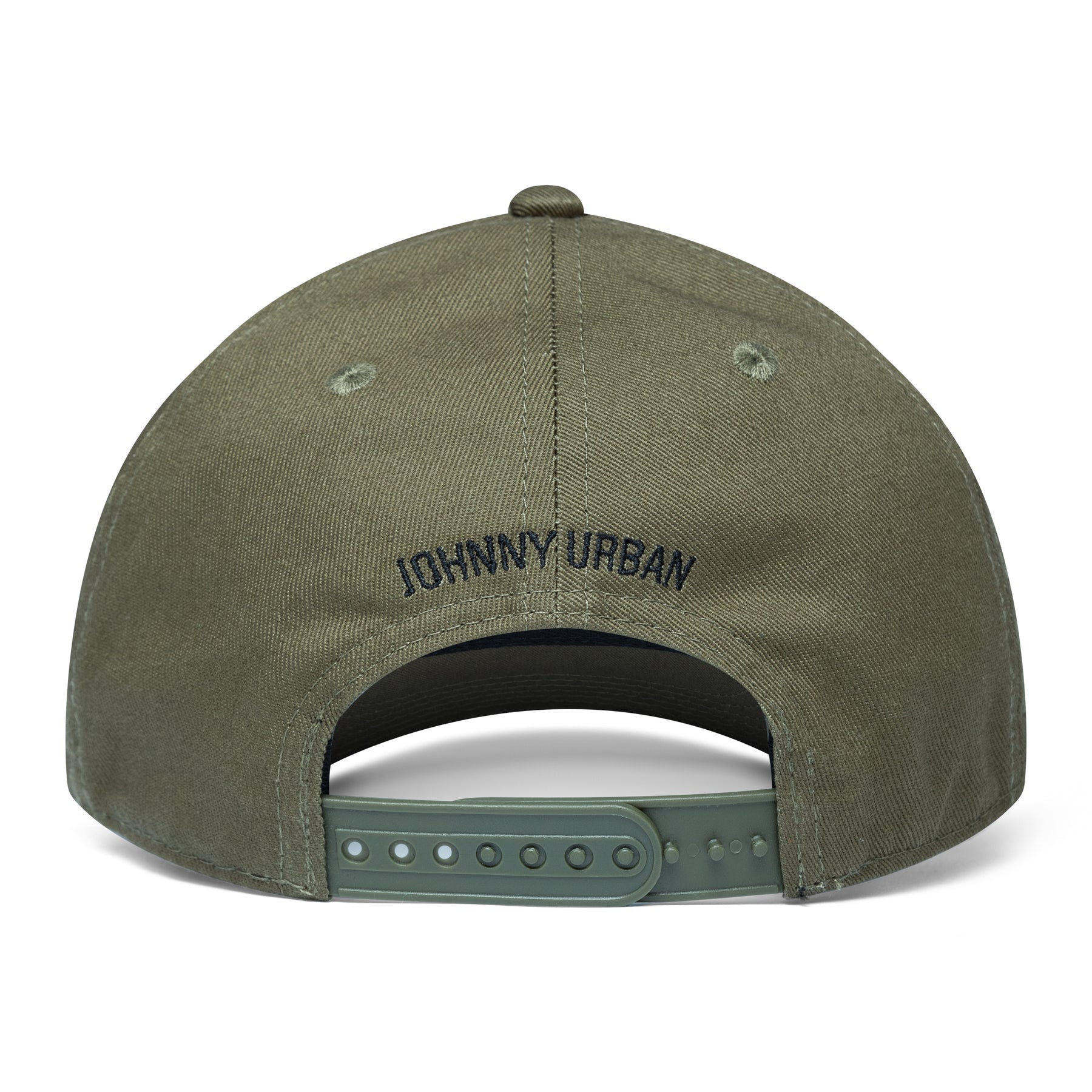 Olivefarbene Snapback-Cap "Jason" von Johnny Urban mit verstellbarem Verschluss und gesticktem Logo