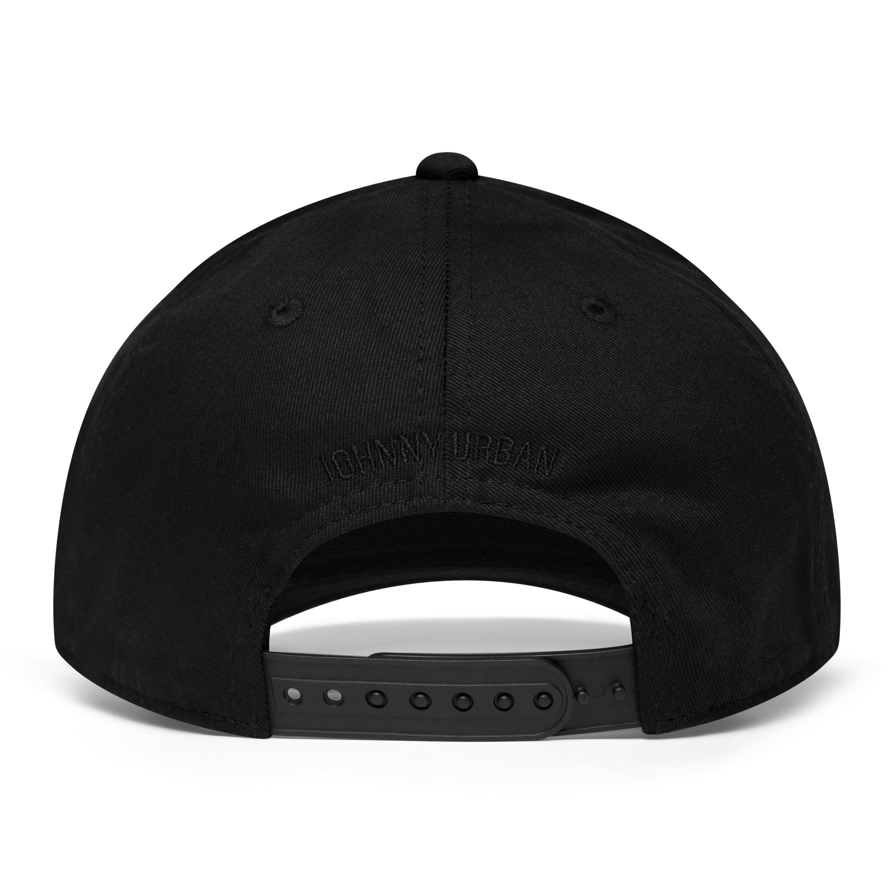 Schwarze Snapback Cap 'Jason' mit verstellbarem Verschluss und eingeprägtem Johnny Urban Schriftzug hinten