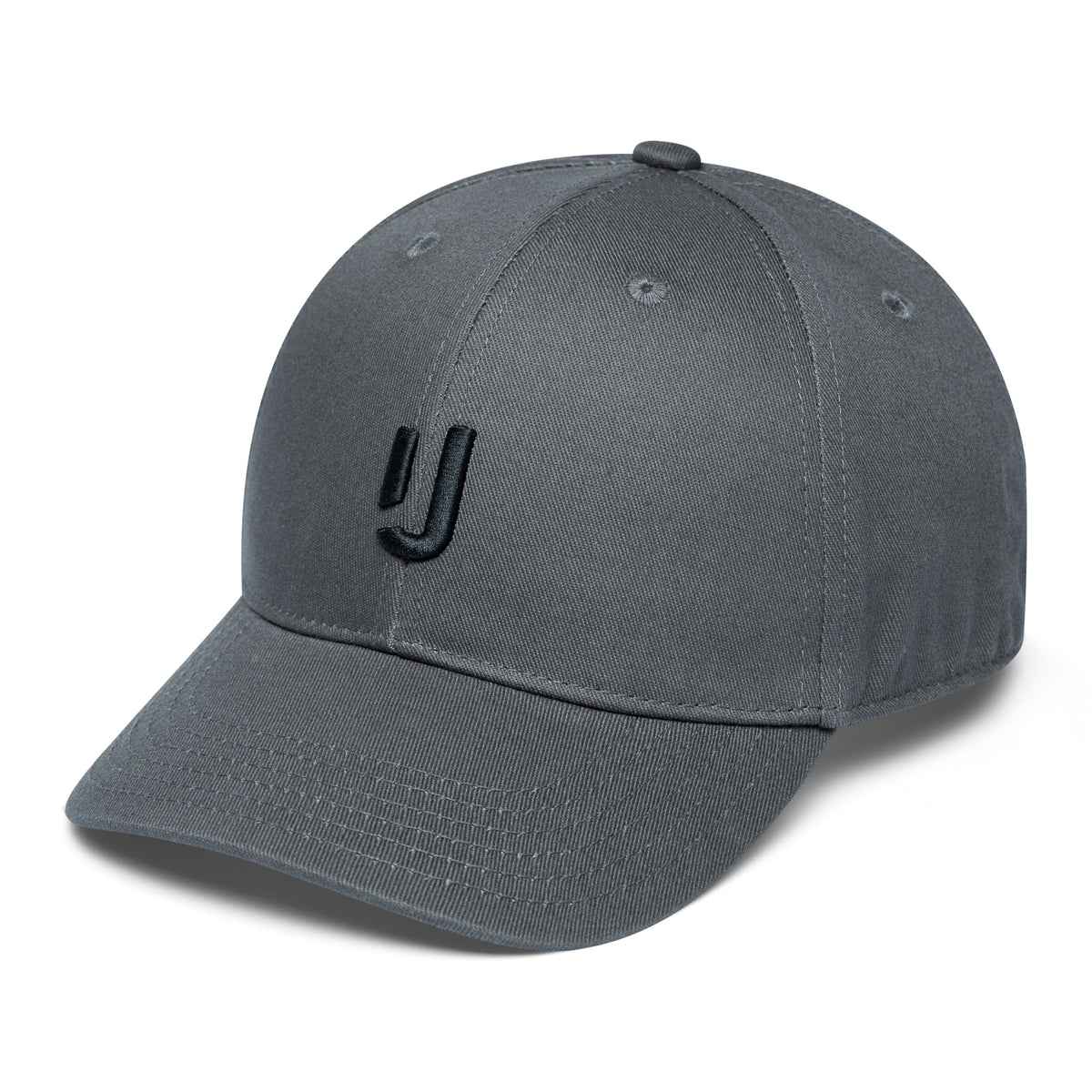 Anthrazit-schwarze Cap 'Jason' mit gesticktem 'JJ'-Logo vorne