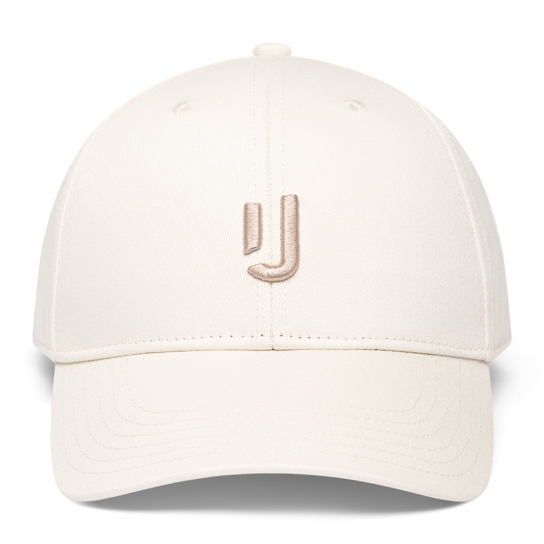 Cremefarbene Cap ‚Jason‘ mit beigem, gesticktem Johnny Urban Logo