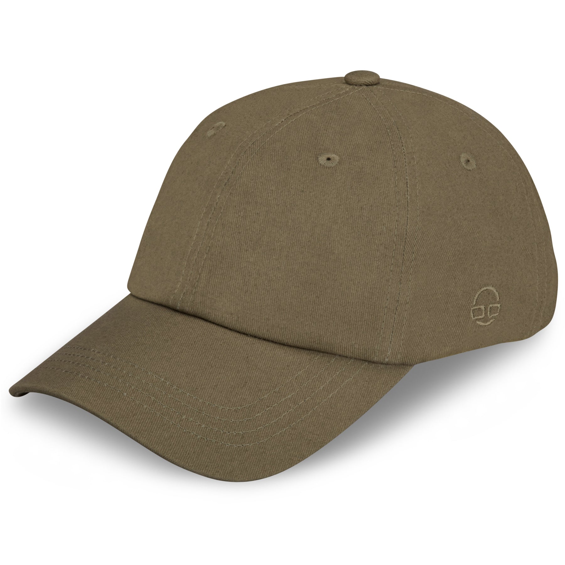 Olivefarbene Cap 'Jen' von Johnny Urban aus Baumwollstoff mit gesticktem Logo