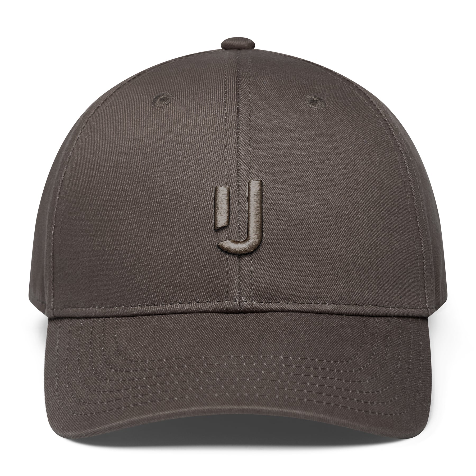 Olive-graue Cap 'Jason' mit gesticktem ‚J‘-Logo vorne
