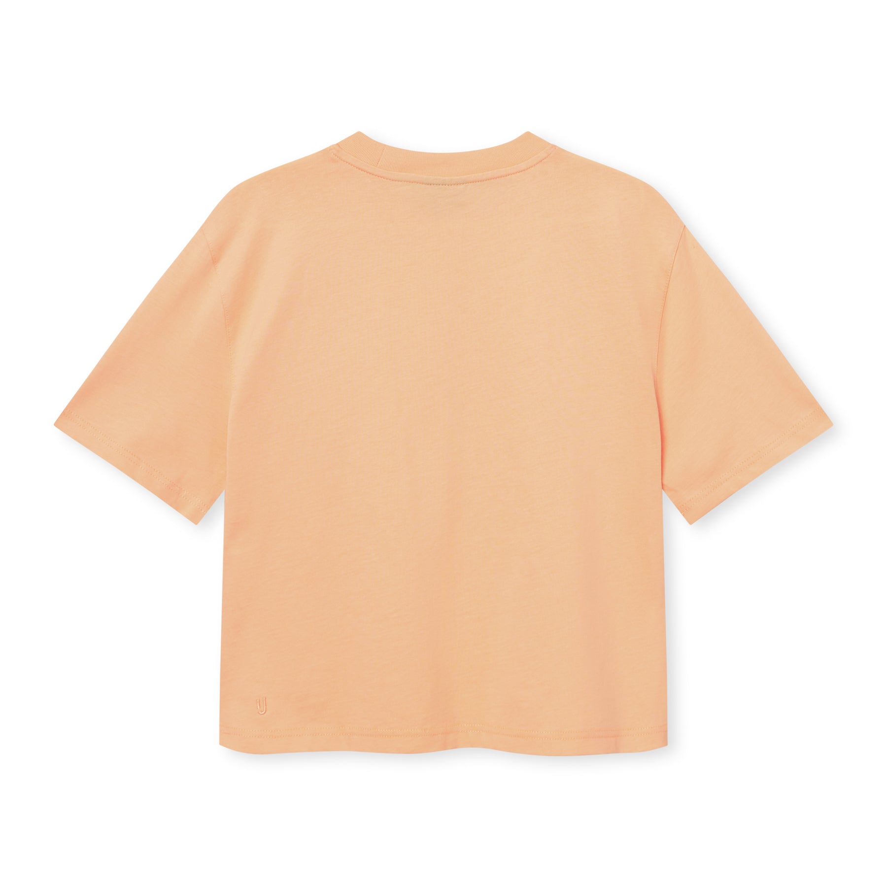 Pfirsichfarbenes Cropped T-Shirt "Zoey" für Damen mit kurzem Schnitt