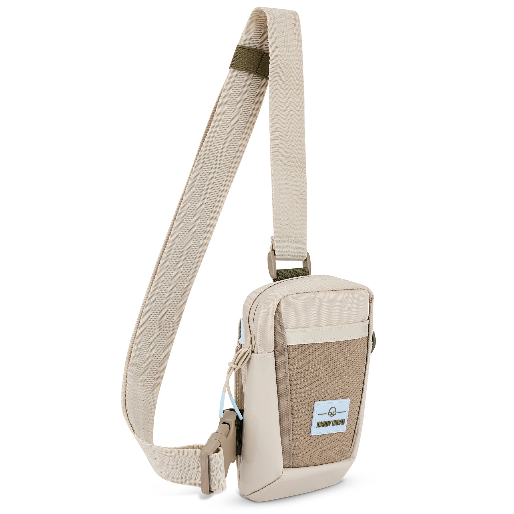 Beige Umhängetasche 'Lex' von Johnny Urban mit verstellbarem Gurt und Reißverschluss