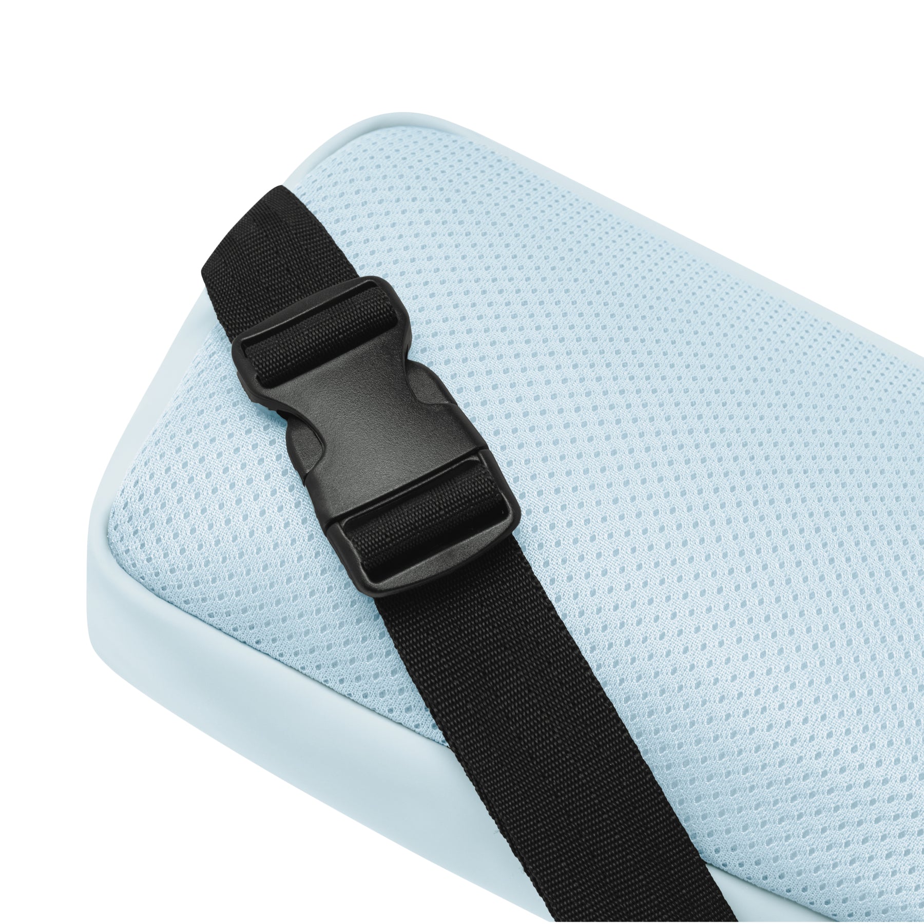 Hellblaue Umhängetasche 'Wesley' mit schwarzem verstellbarem Träger und Schnalle