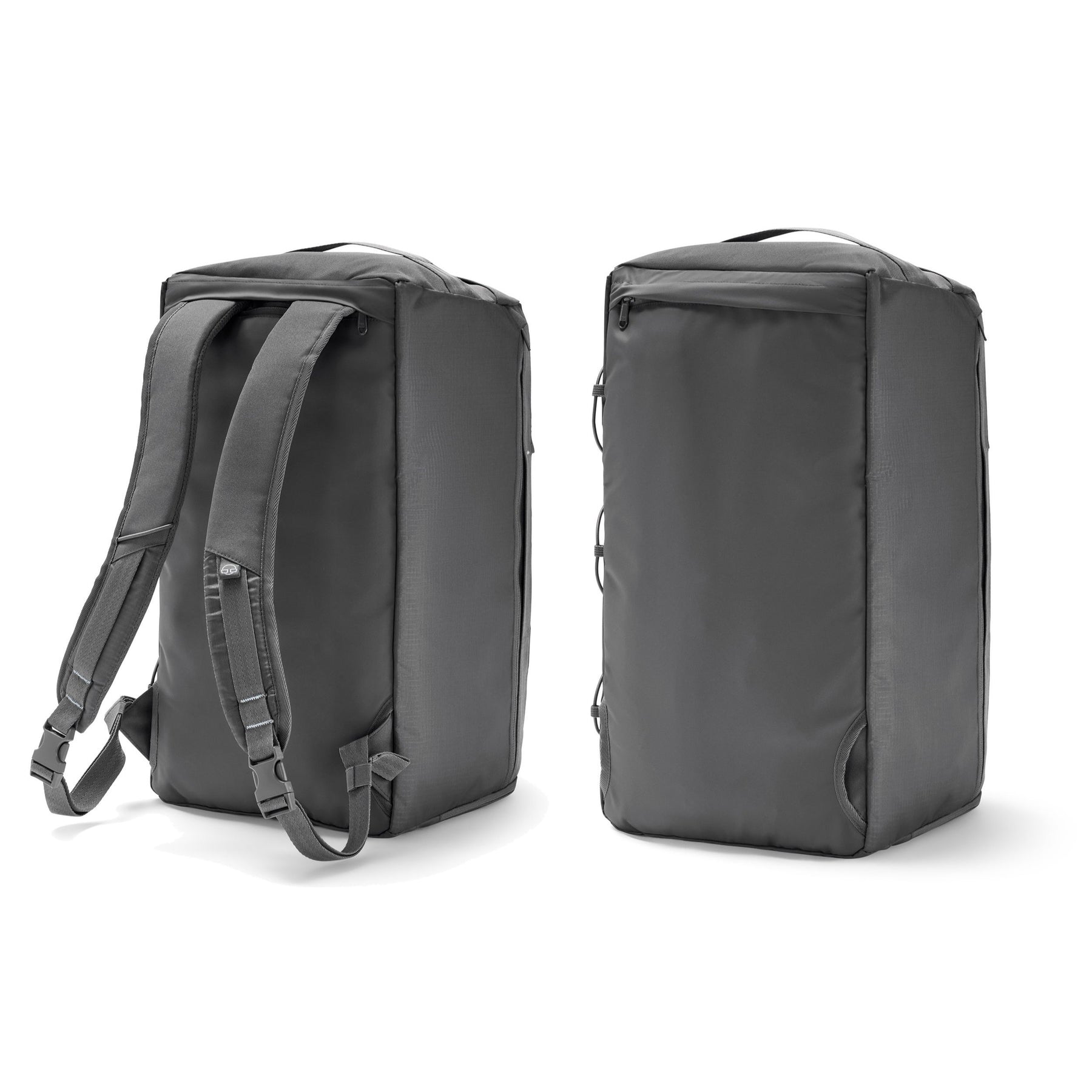 Grauer Duffle Bag 'Shawn Medium' mit Rucksackgurten und rechteckiger Form