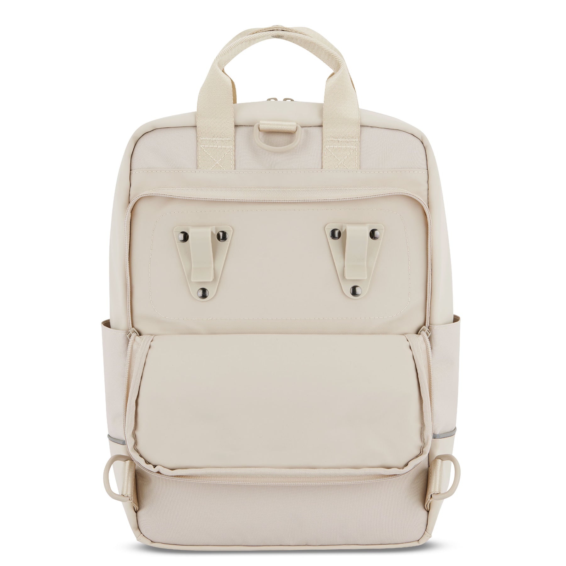 Beiger Johnny Urban Rucksack 'Jona Medium' für Fahrrad-Gepäckträger mit zwei Schlaufen und Fronttasche