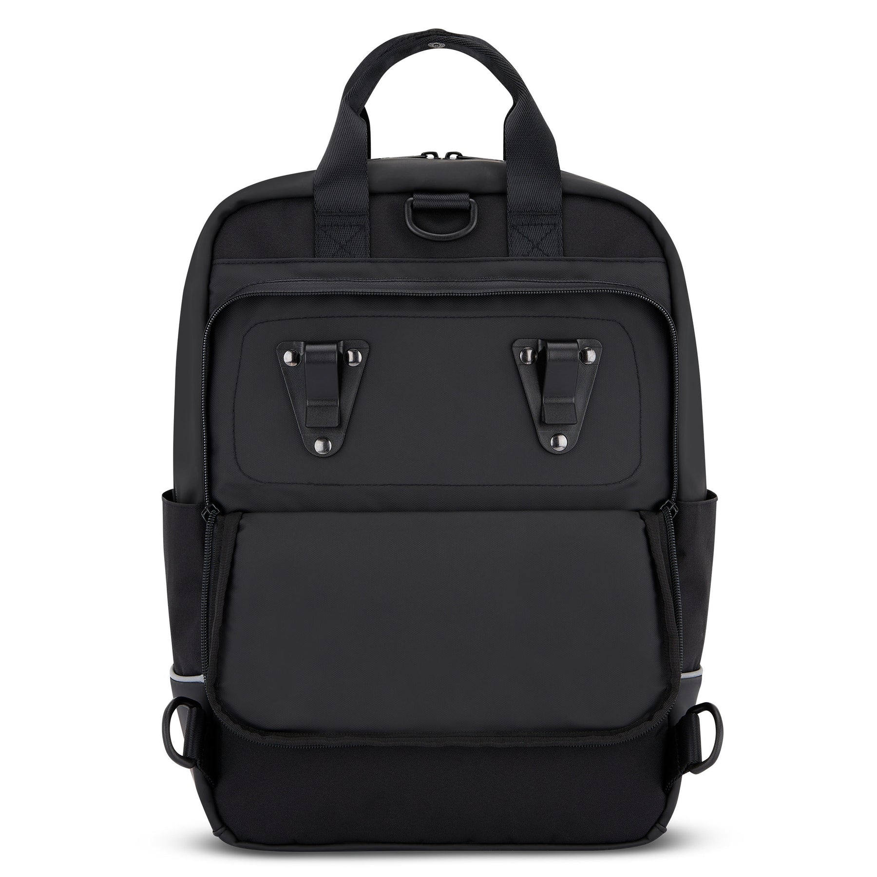 Schwarzer Rucksack 'Jona Medium Bike' von Johnny Urban mit Tragegriff und Befestigungsschlaufen für Gepäckträger