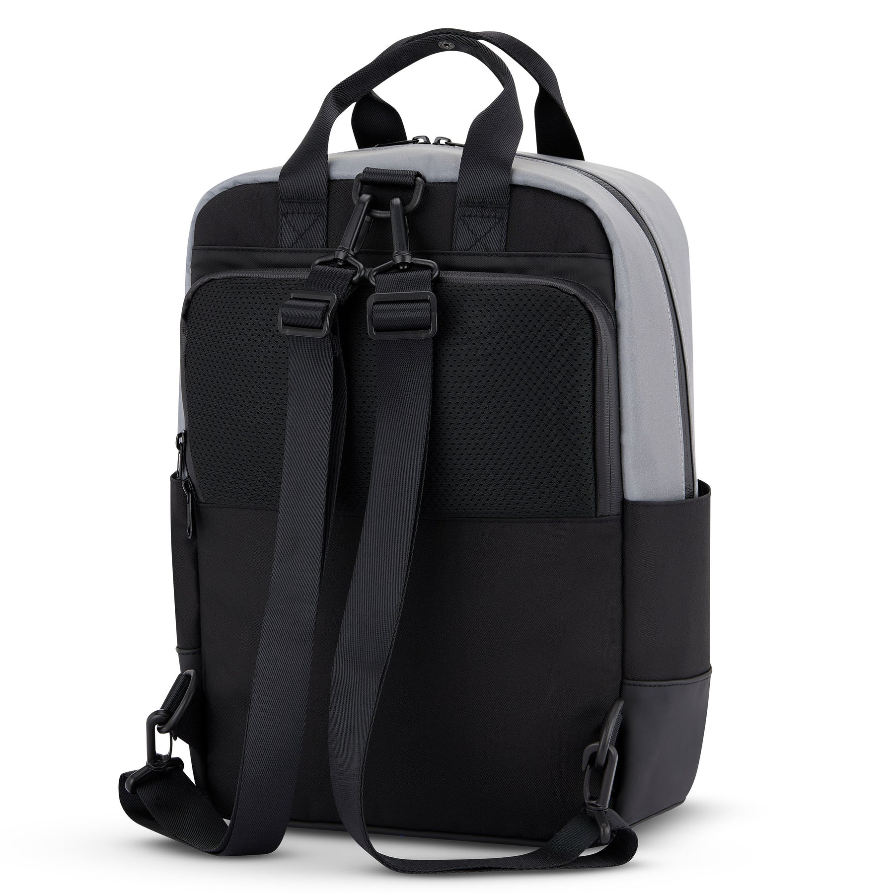 Rucksack 'Jona Medium' Bike von Johnny Urban, schwarz mit grauen Seiten, reflektierend, gepolsterte Rückseite und verstellbare Schultergurte