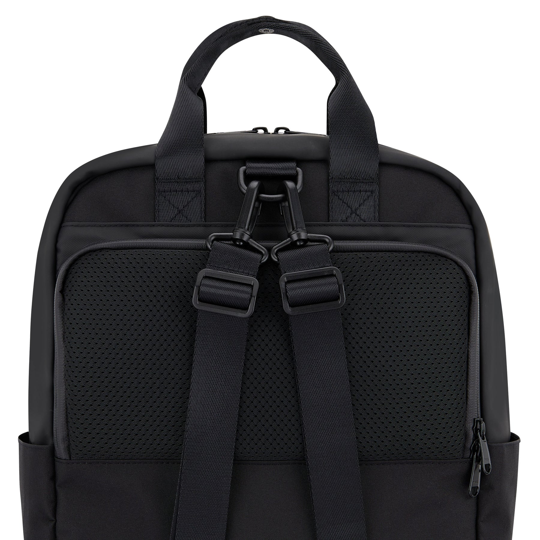 Schwarzer Rucksack 'Jona Medium' mit gepolsterten Trägern und Handgriff