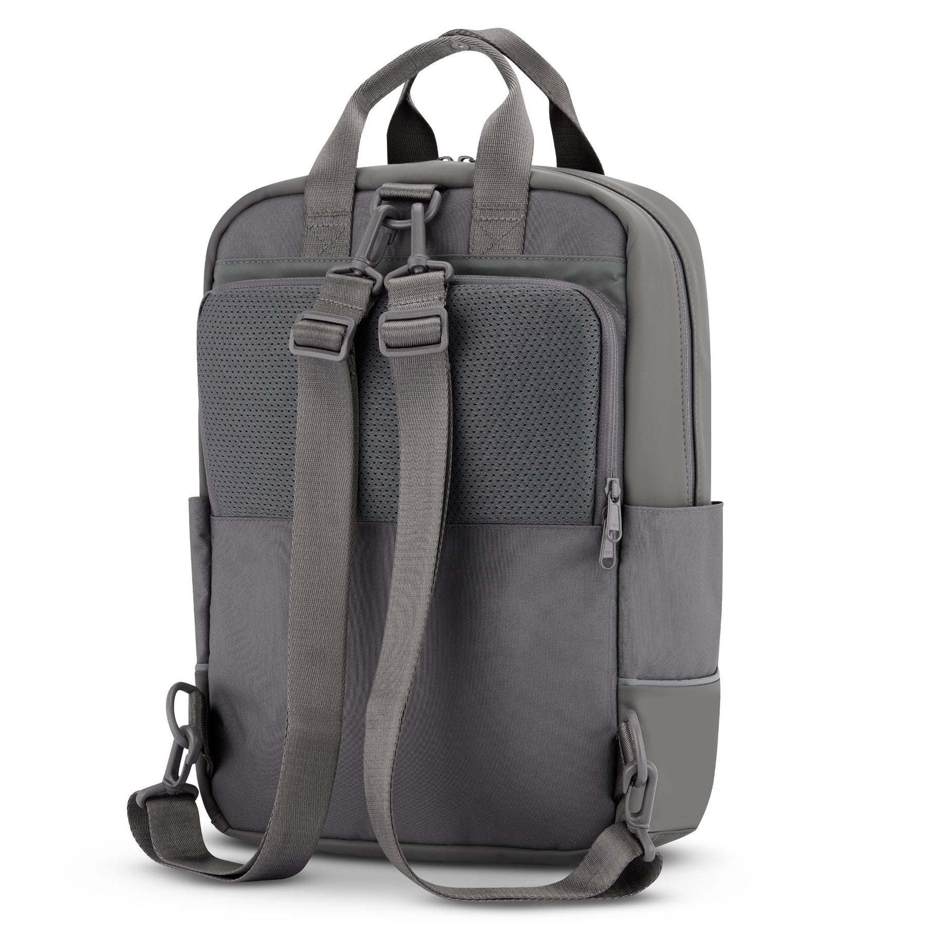 Rucksack Jona Medium Bike in dunkelgrau mit gepolsterten Rücken-, verstellbaren Schultergurten und Griffschlaufen