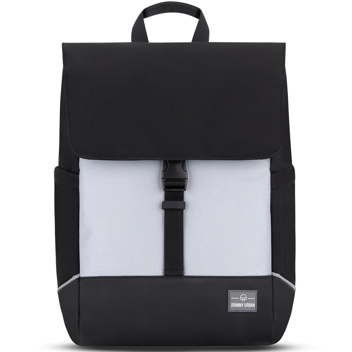 Schwarz-grauer Fahrradrucksack 'Mika' von Johnny Urban mit reflektierendem Frontbereich