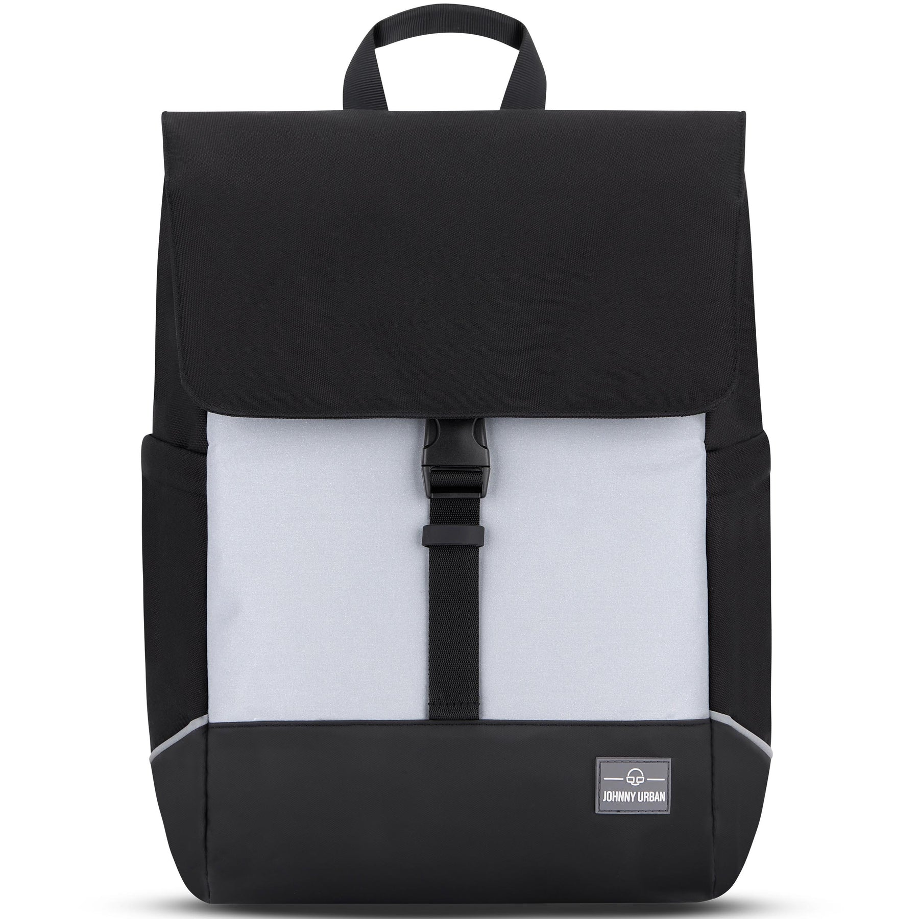 Schwarz-grauer Fahrradrucksack 'Mika' von Johnny Urban mit reflektierendem Frontbereich