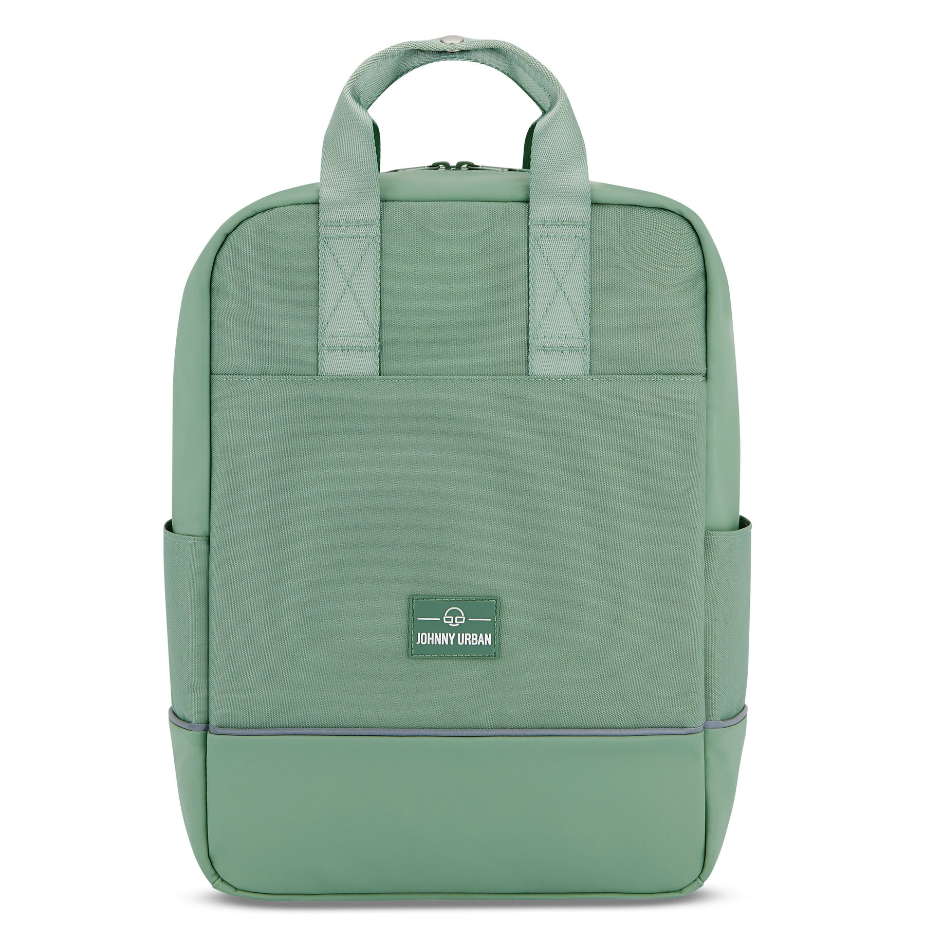 Johnny Urban Rucksack Jona Medium in Salbeigrün mit Tragegriffen und verstärktem Boden