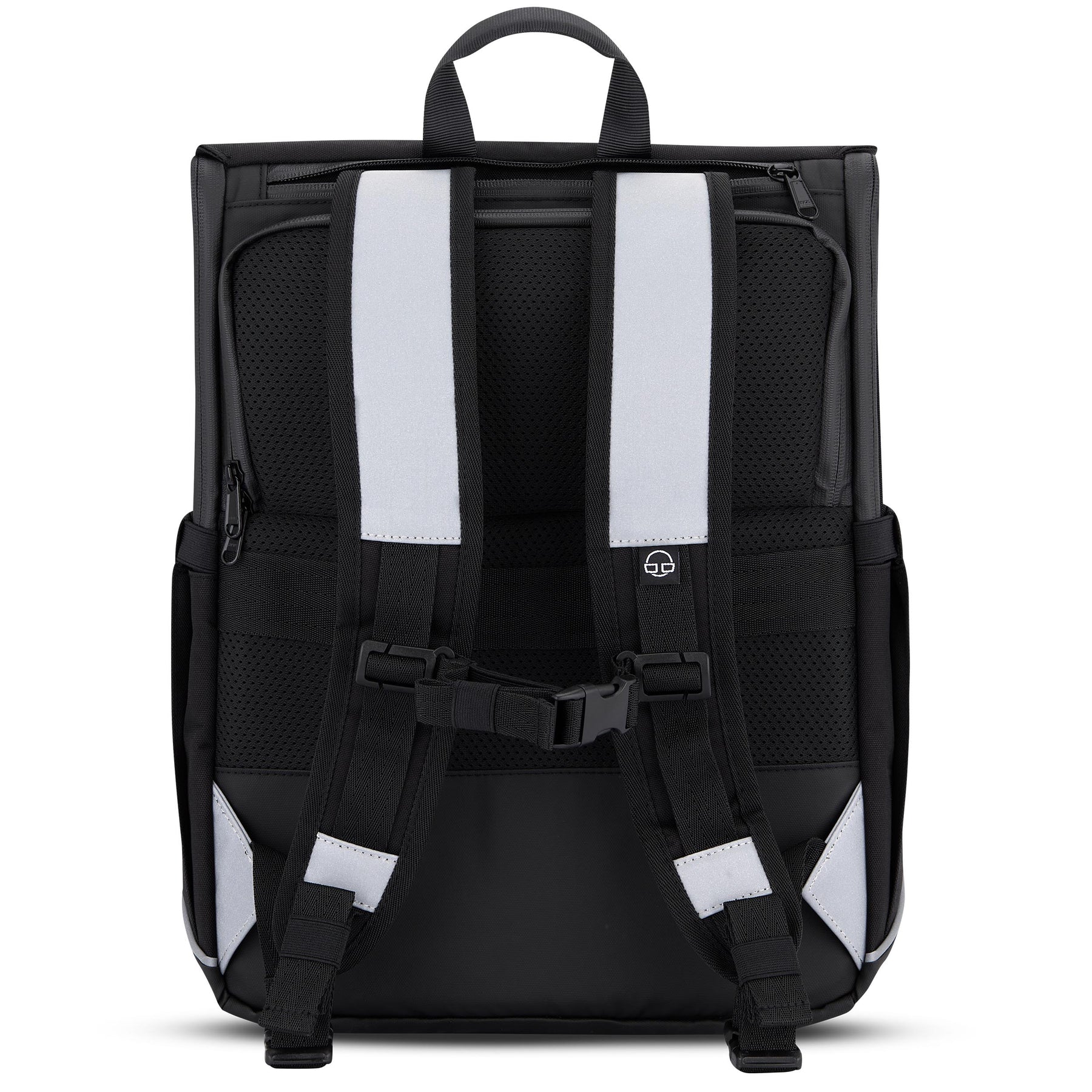 Rucksack 'Mika' Bike von Johnny Urban, schwarze Rückseite mit reflektierenden Trägern und Brustgurt