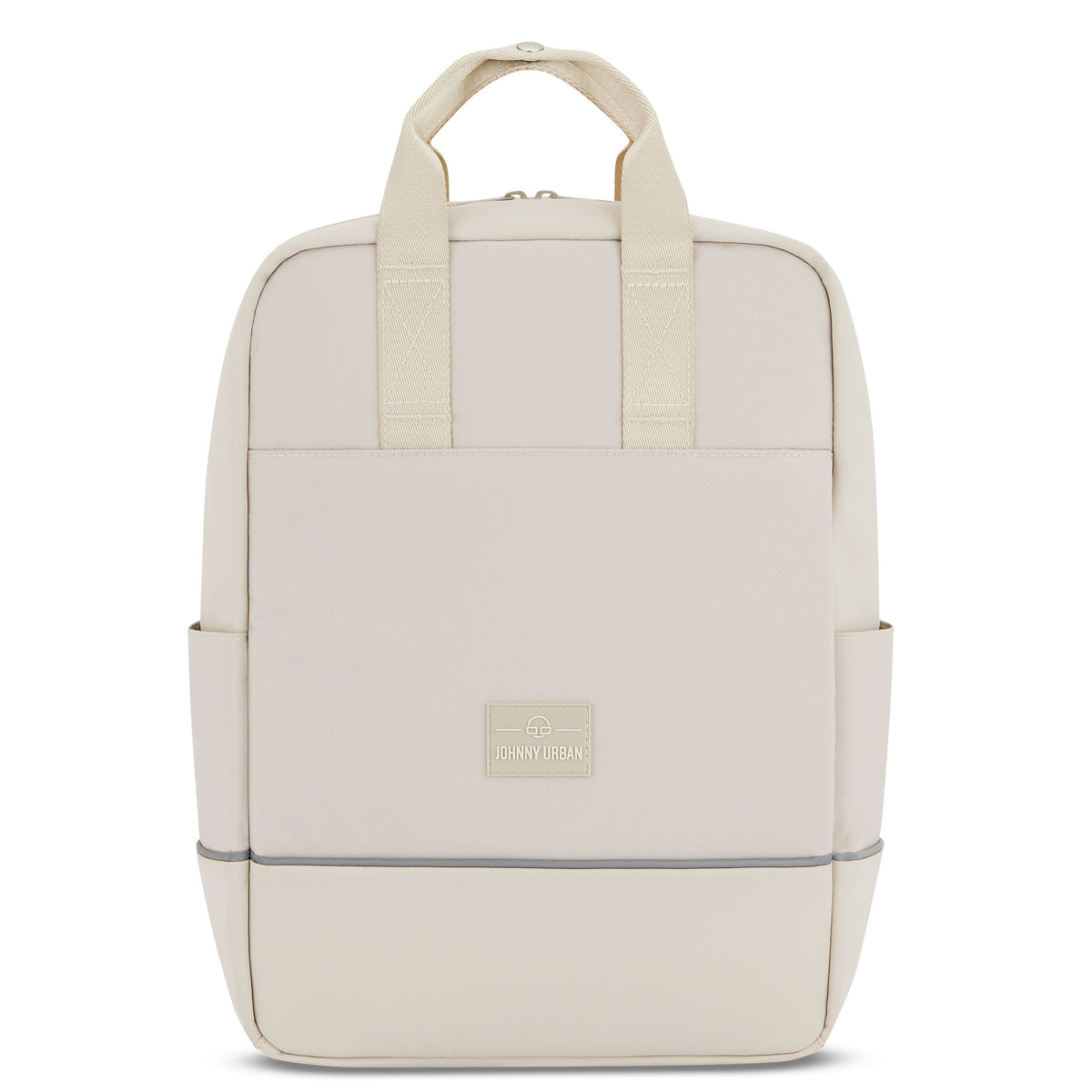 Beiger Johnny Urban Rucksack 'Jona Medium' für Bike mit zwei Tragegriffen und Vorderfach