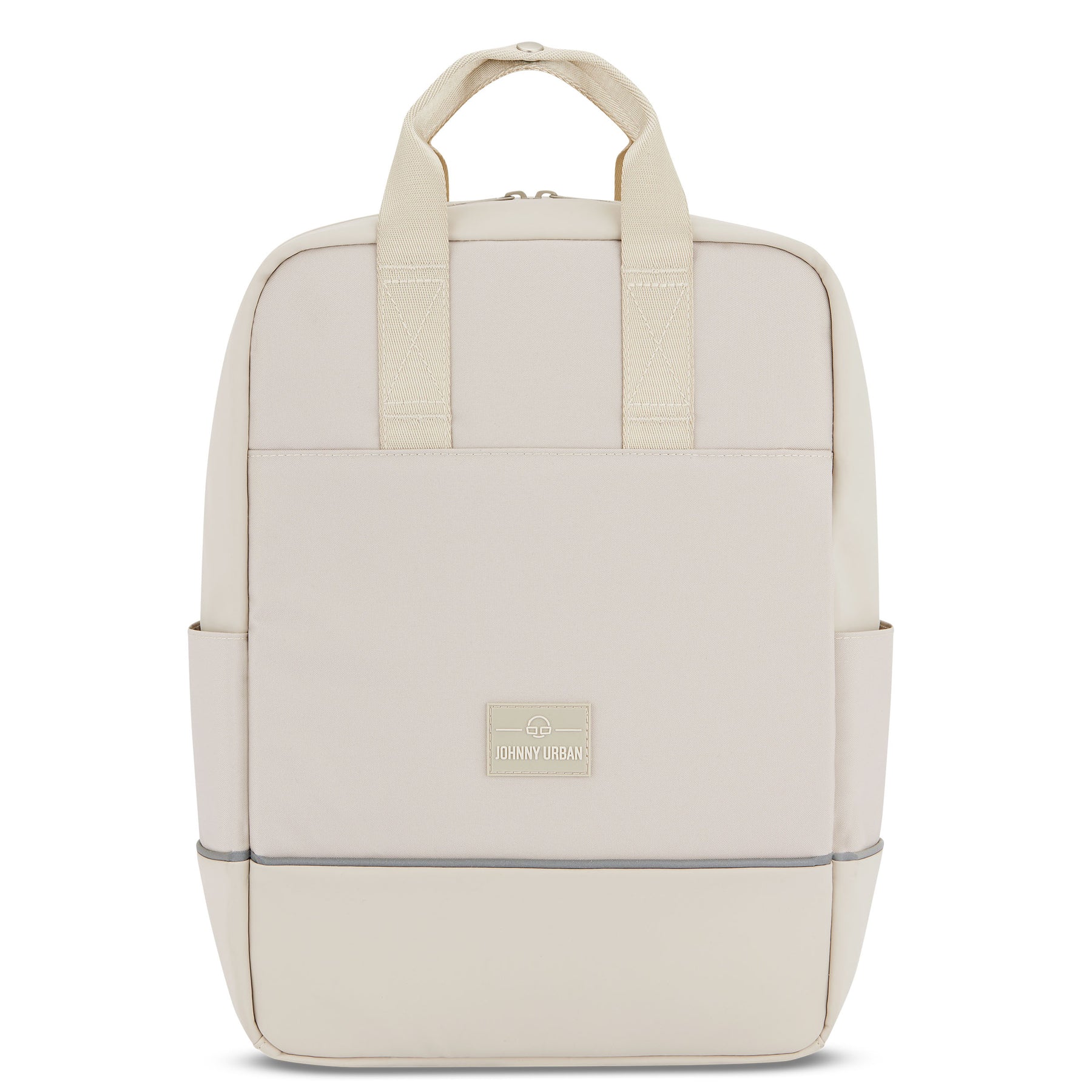 Beiger Johnny Urban Rucksack 'Jona Medium' für Bike mit zwei Tragegriffen und Vorderfach