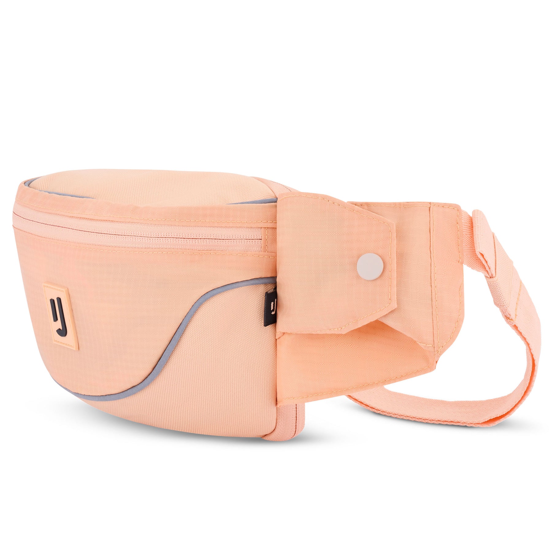 2in1 Bauchtasche 'Jimmy' in hellem Pfirsich mit Reißverschluss und verstellbarem Gurt