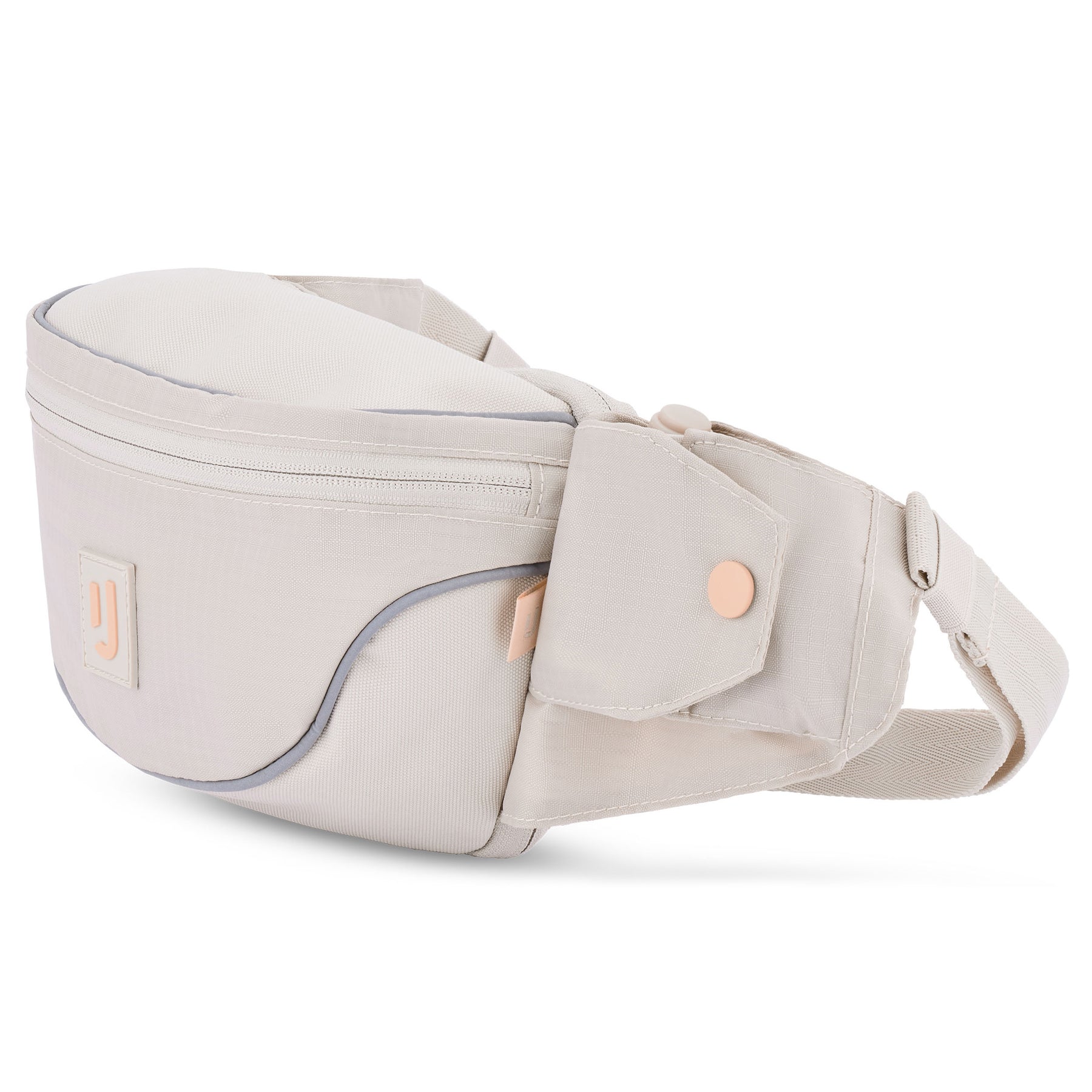 Beige 2in1 Bauchtasche 'Jimmy' von Johnny Urban mit Reißverschluss und Druckknopffach