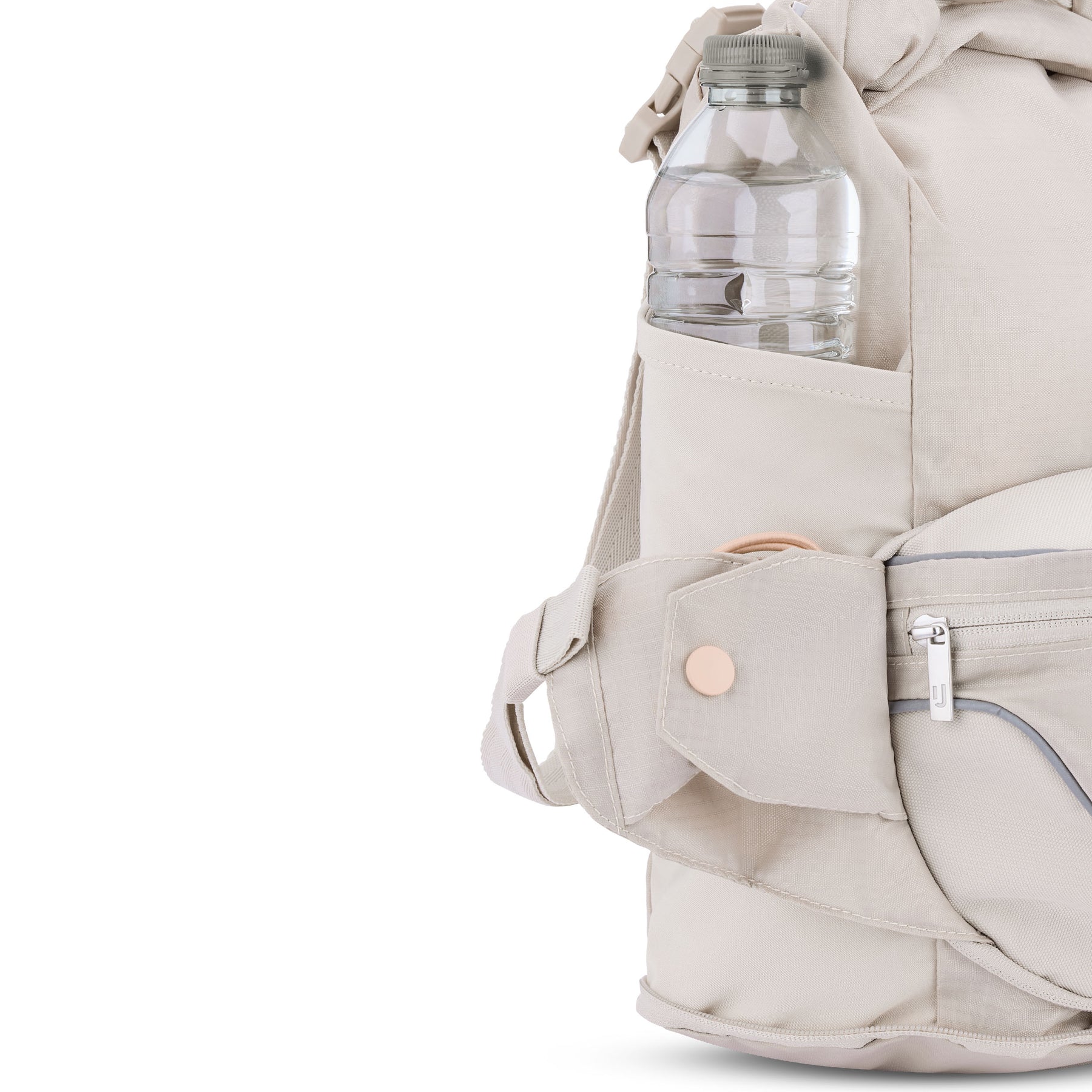 Beige 2in1 Bauchtasche 'Jimmy' von Johnny Urban mit Wasserflasche in seitlicher Tasche