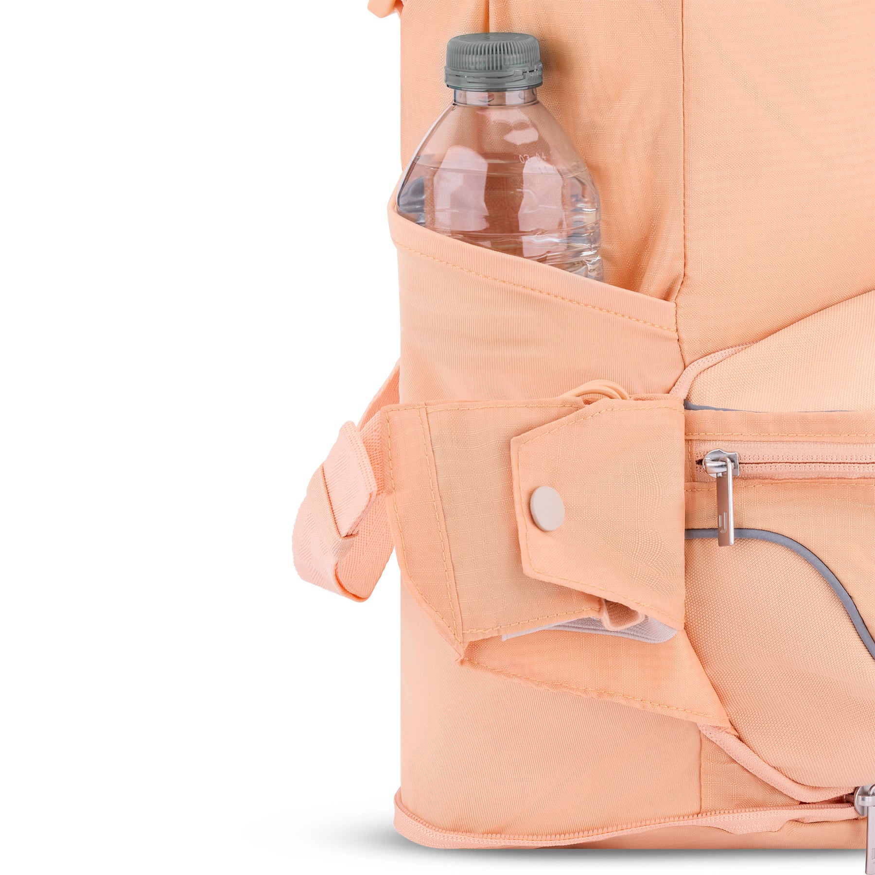 2in1 Bauchtasche 'Jimmy' in pfirsichfarben mit Außenfach, das eine Wasserflasche hält