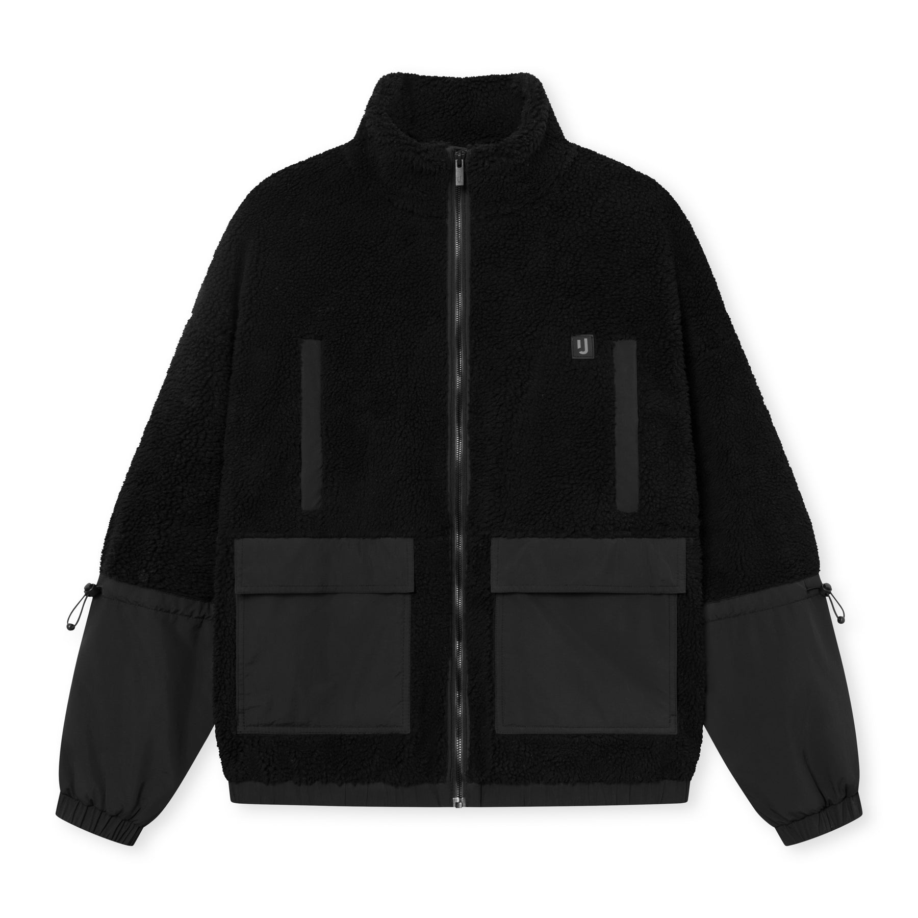 Teddy Fleecejacke 'Carson' von Johnny Urban, schwarz, mit Reißverschluss und großen Taschen